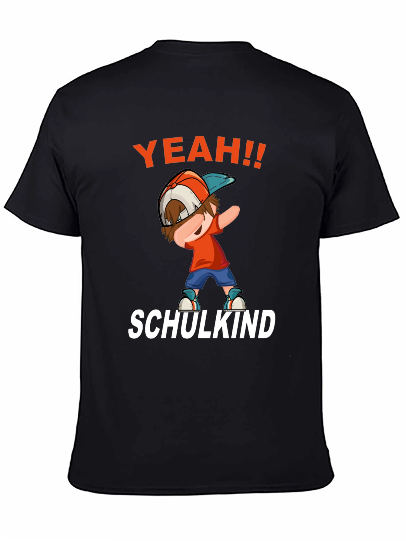 Black Yeah! Schulkinder T-Shirt - Fun School Tee view 4