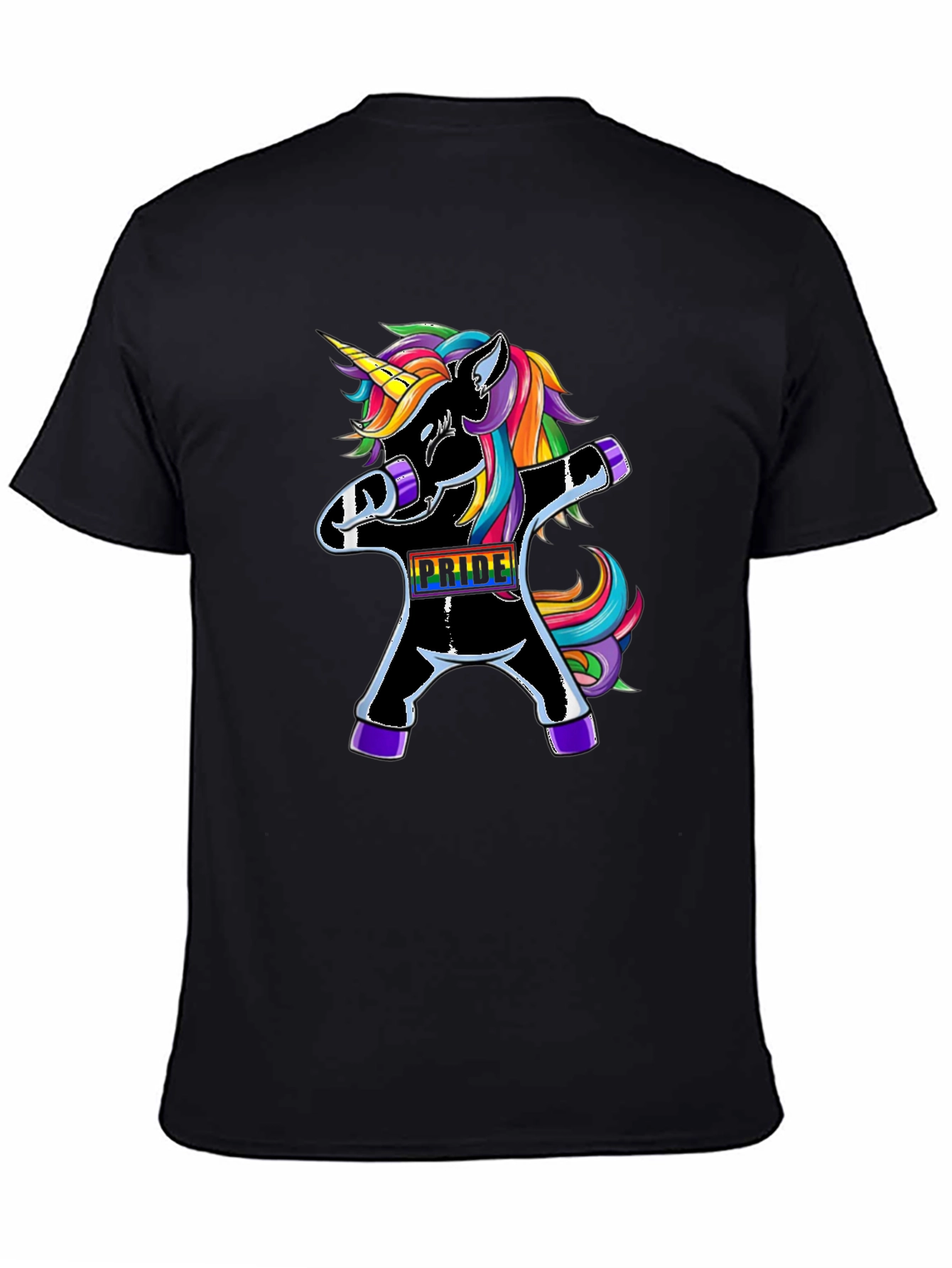 Unicorn Pride T-Shirt - Dabbing Rainbow Tee - 4