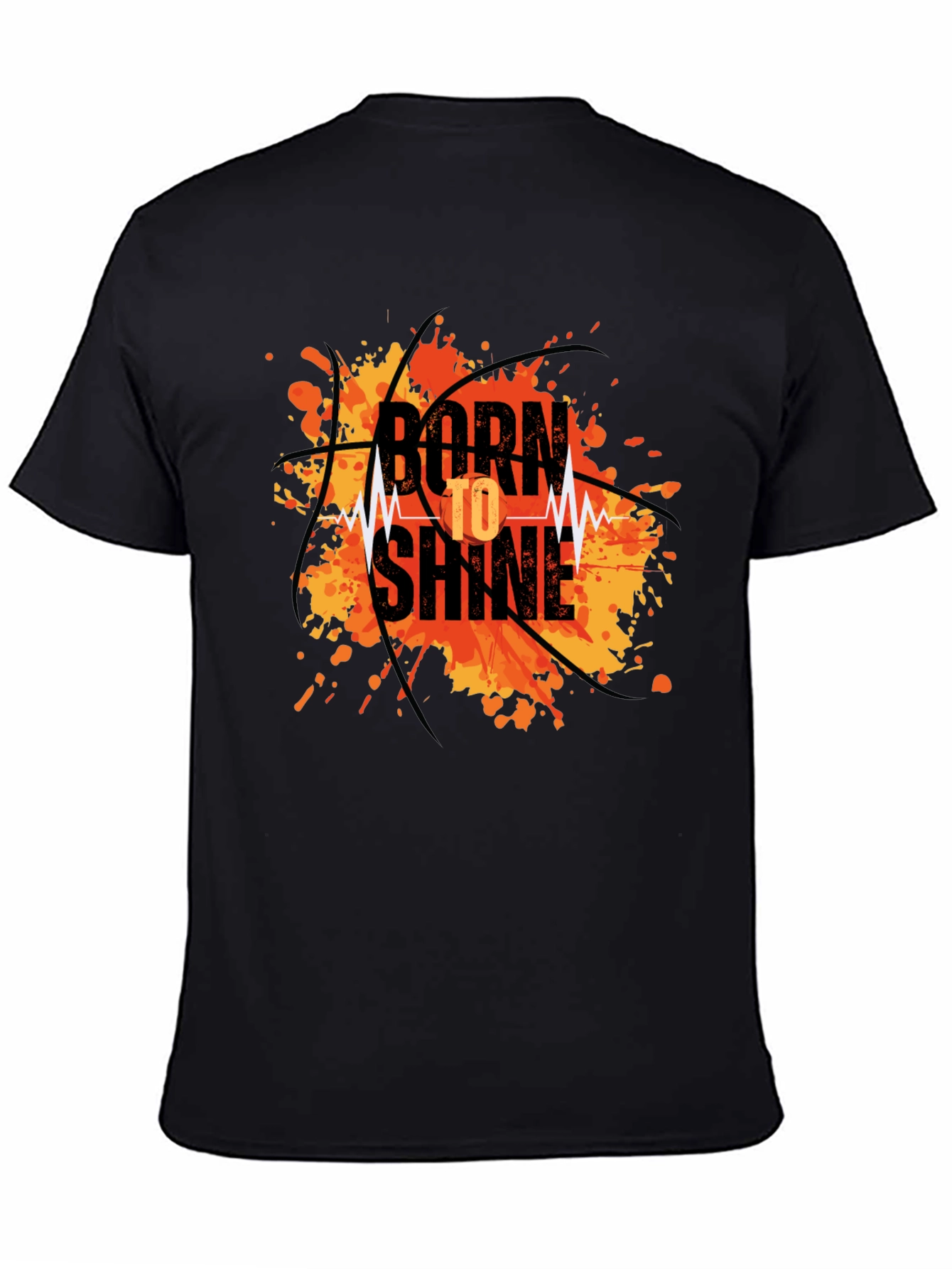 Black Born to Shine Basketball Graphic Tee view 4