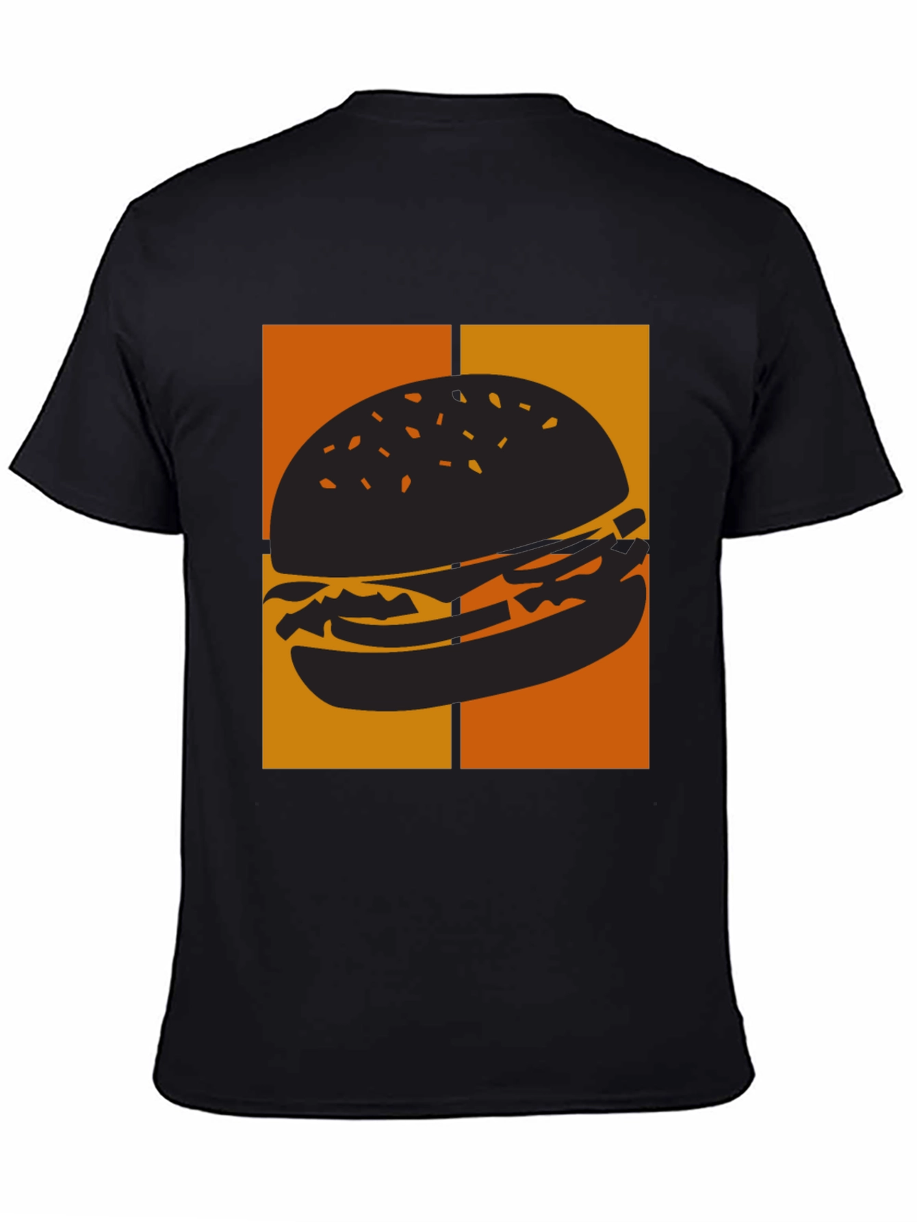 Burger Graphic Tee - Black Comfort Fit T-Shirt - 4