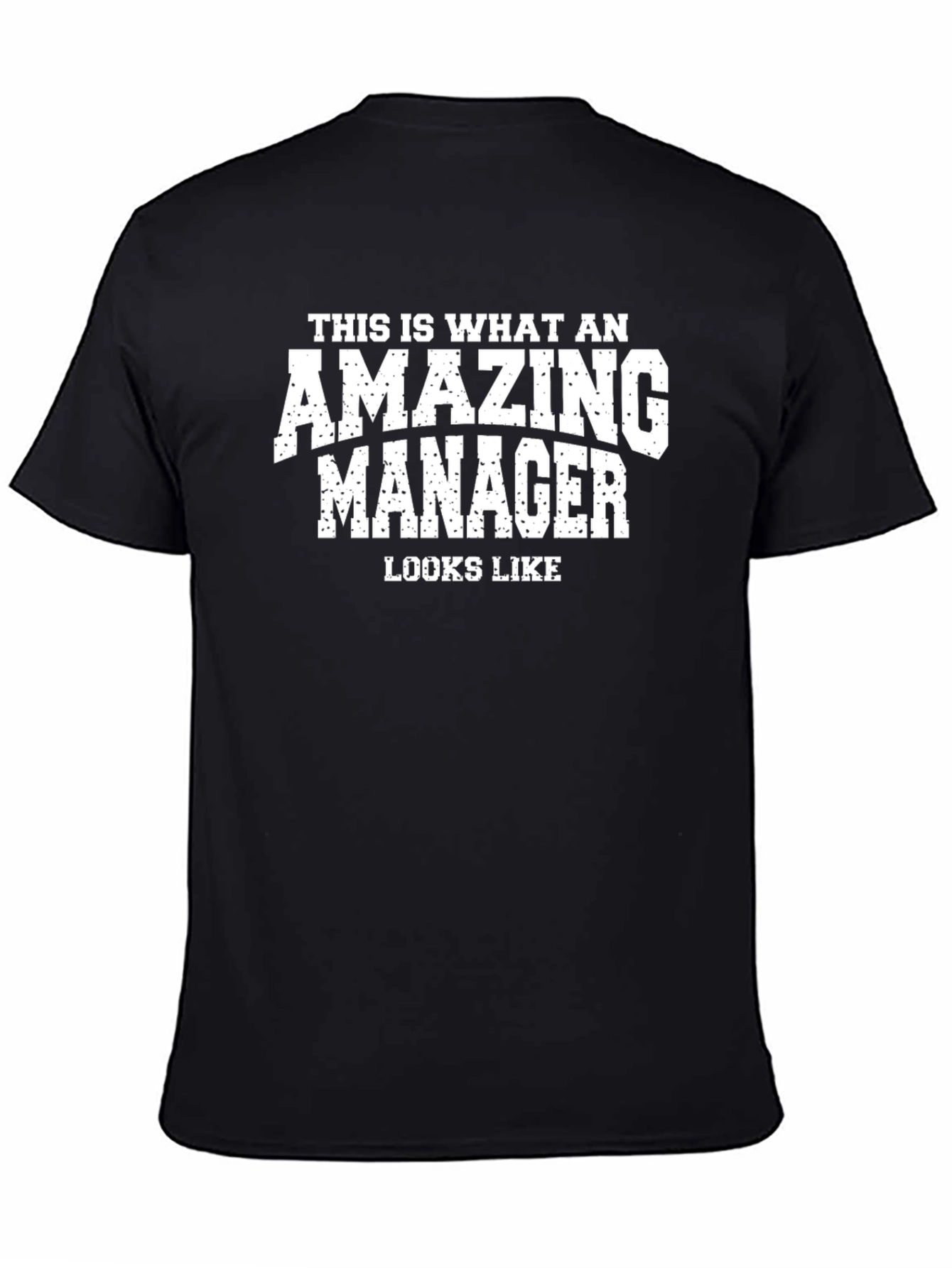 Black Amazing Manager Graphic T-Shirt - Black Cotton Tee view 4