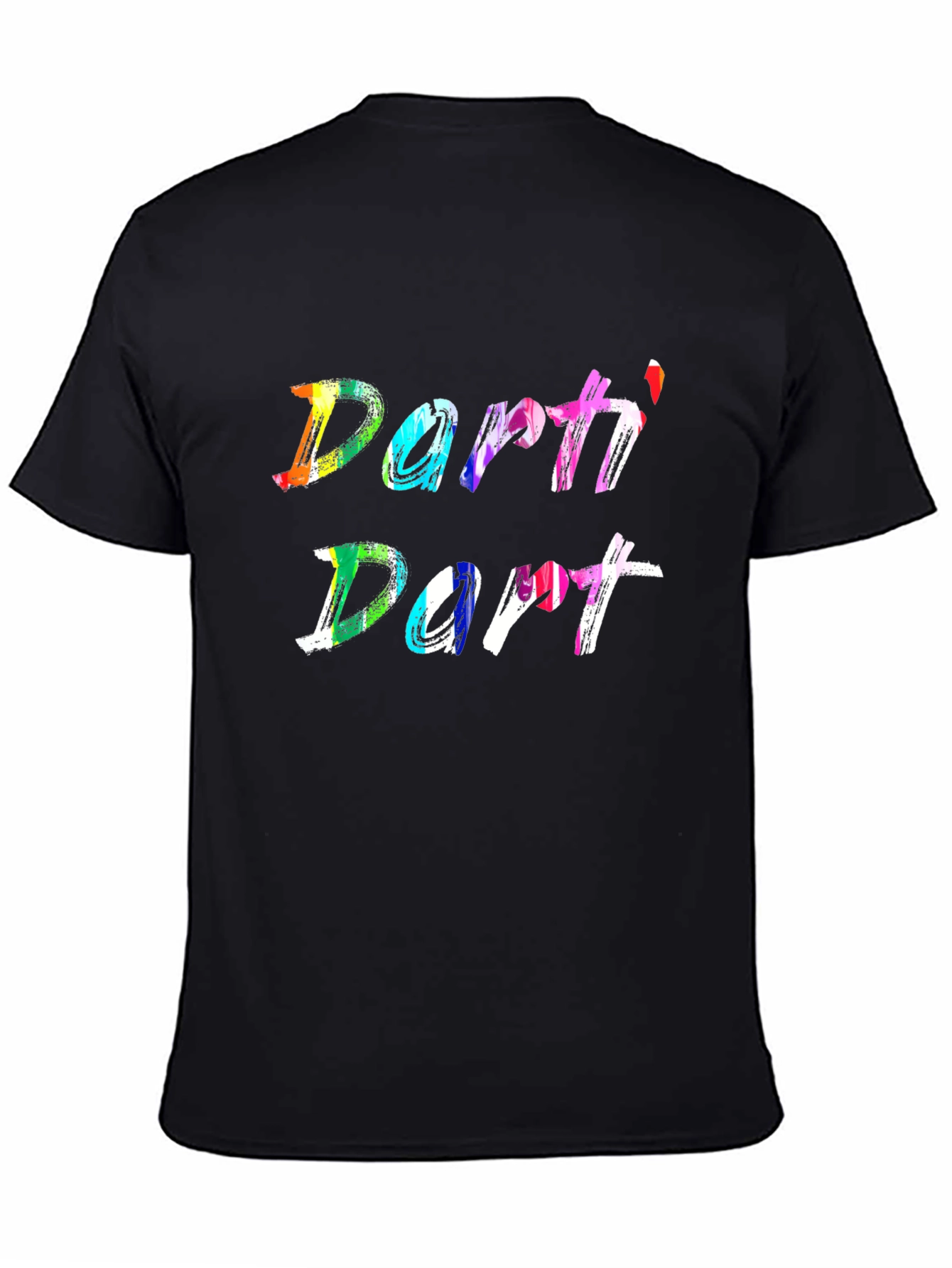 Black Colorful Darti' Dart T-Shirt view 4