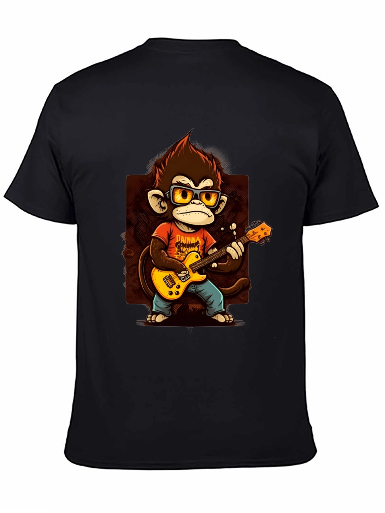 Black Monkey Guitarist T-Shirt - Rock On! view 4