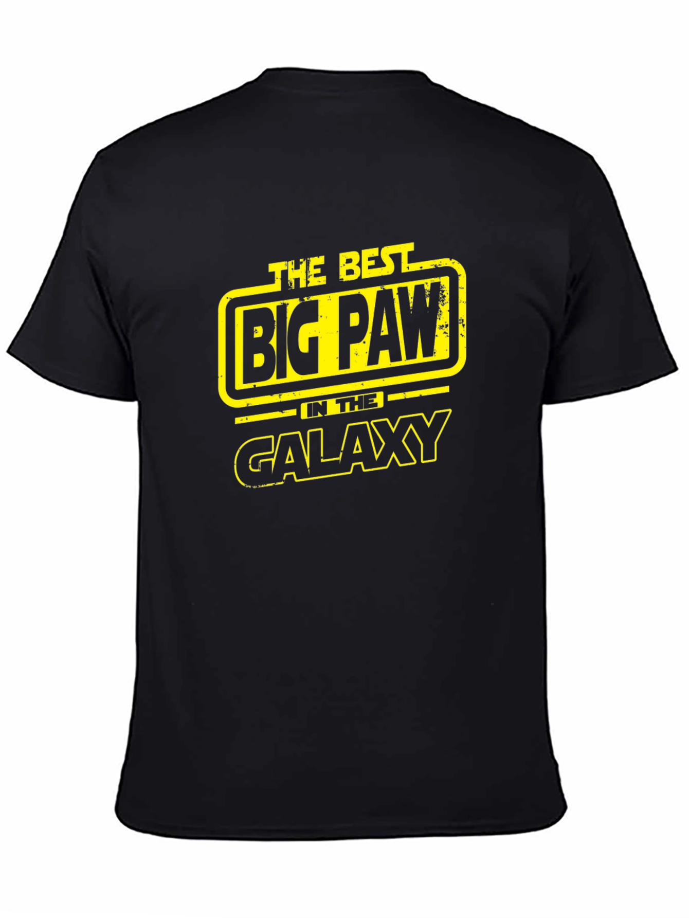 Black Big Paw Galaxy Graphic Tee - Black Cotton Blend T-Shirt view 4