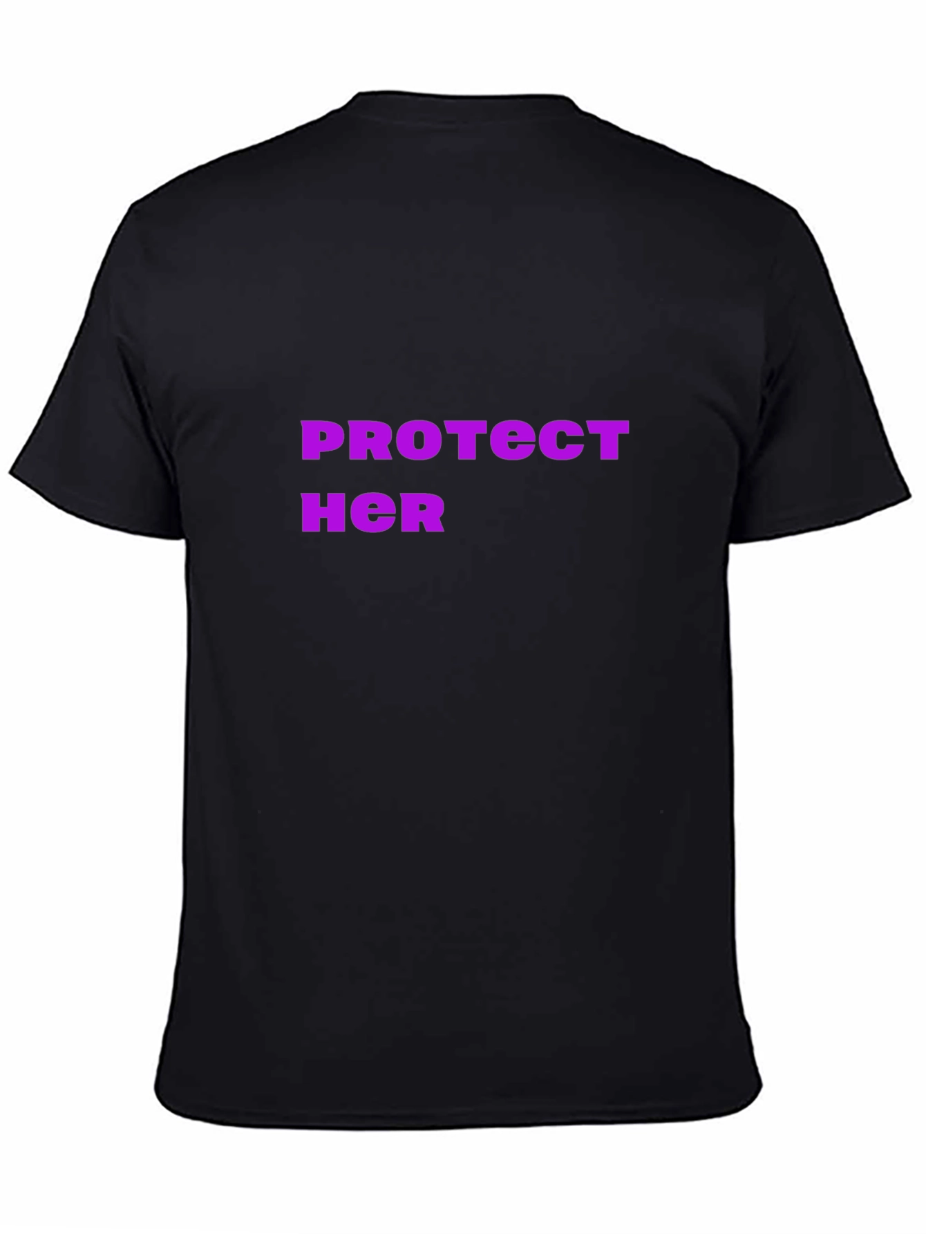 Black Protect Her Graphic Tee - Mens Black T-Shirt view 4