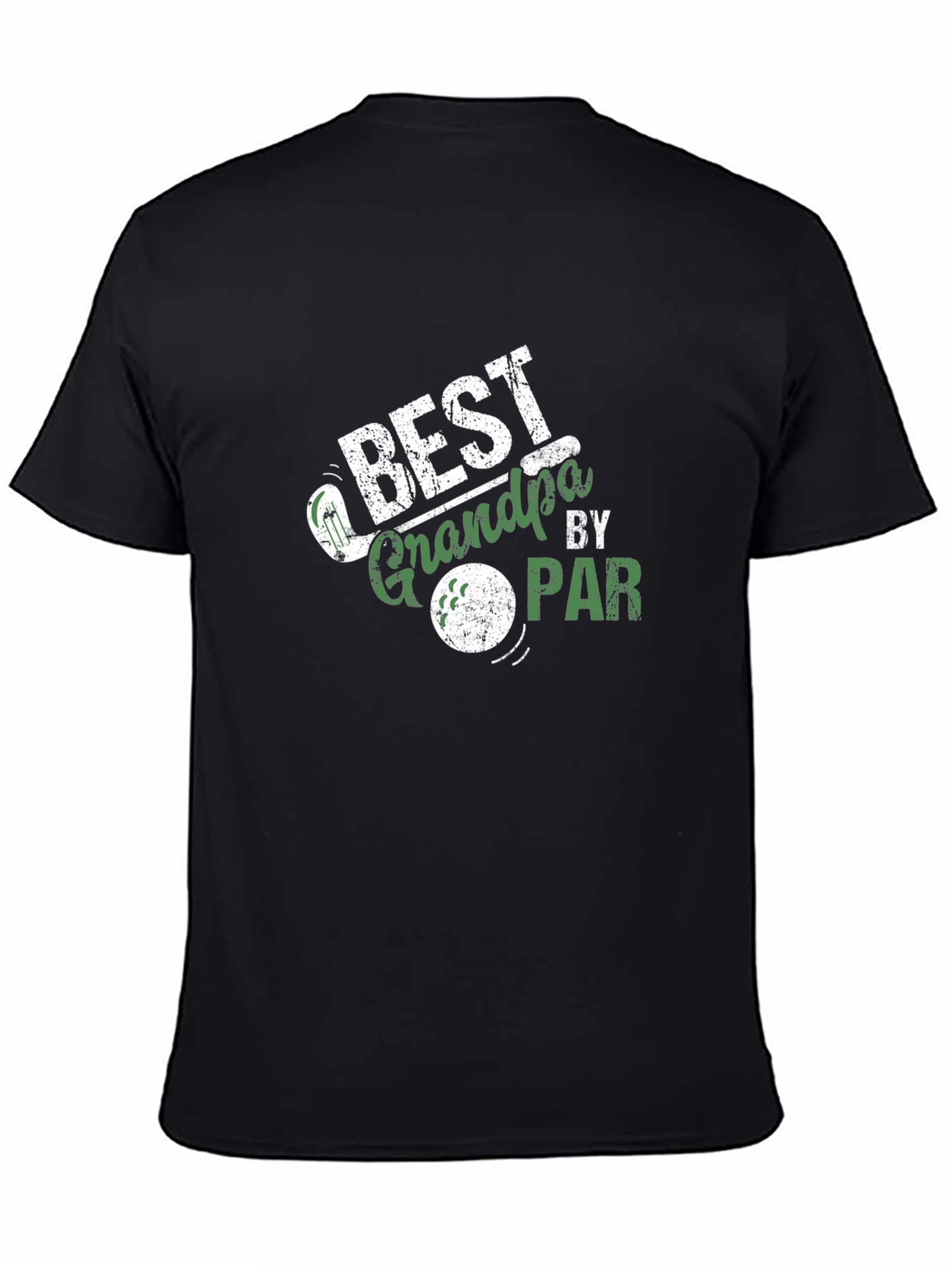 Black Best Grandpa By Par Golf T-Shirt view 4