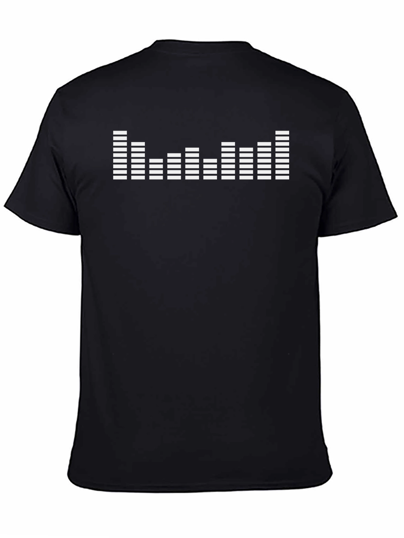 Black Equalizer Graphic Black T-Shirt view 4