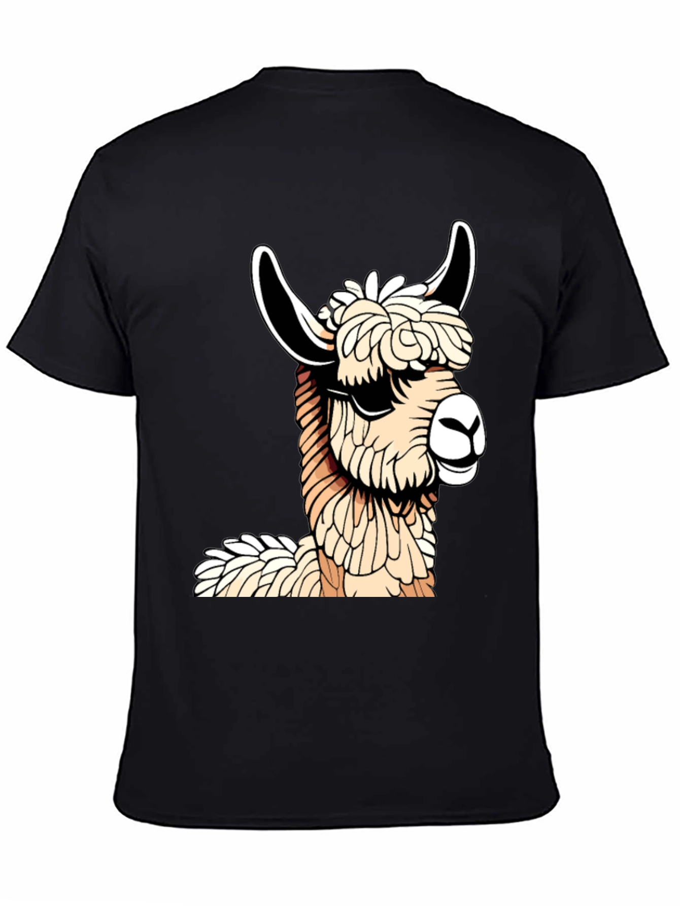 Black Llama Graphic Tee - Cool & Comfortable view 4