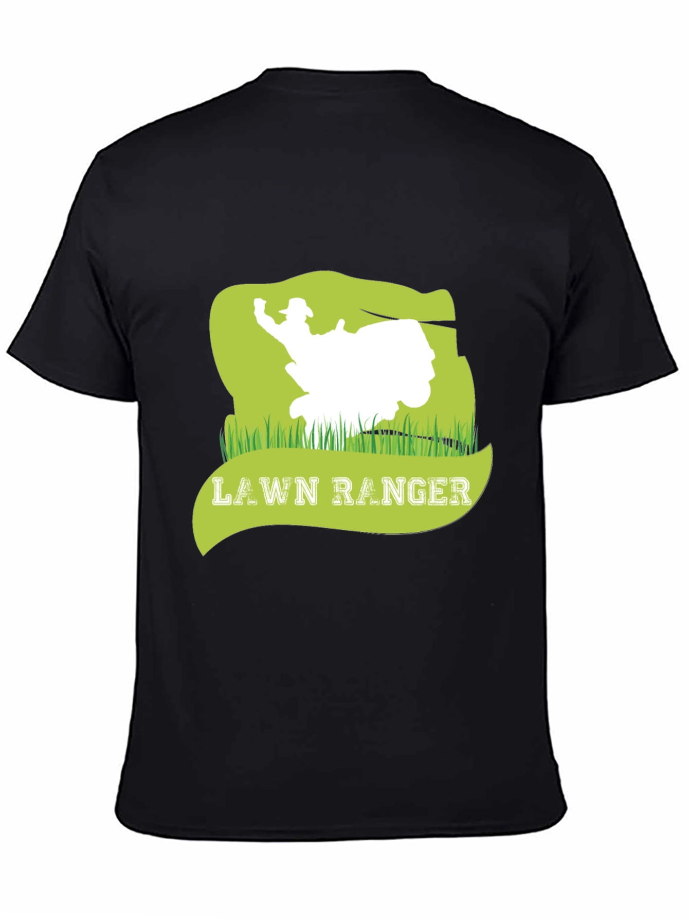 Black Lawn Ranger Graphic Tee - Mowing Humor view 4