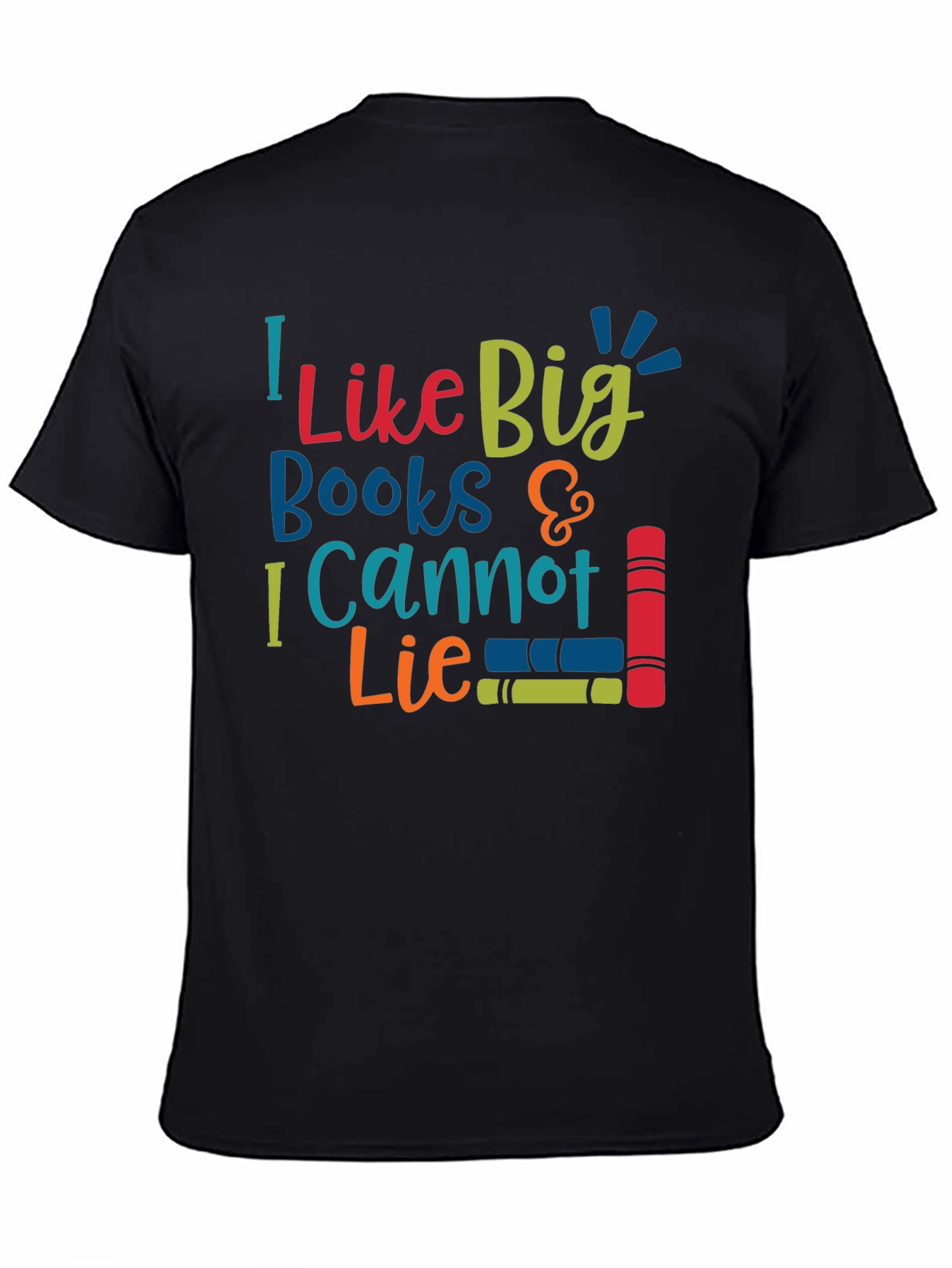 Black I Like Big Books T-Shirt view 4