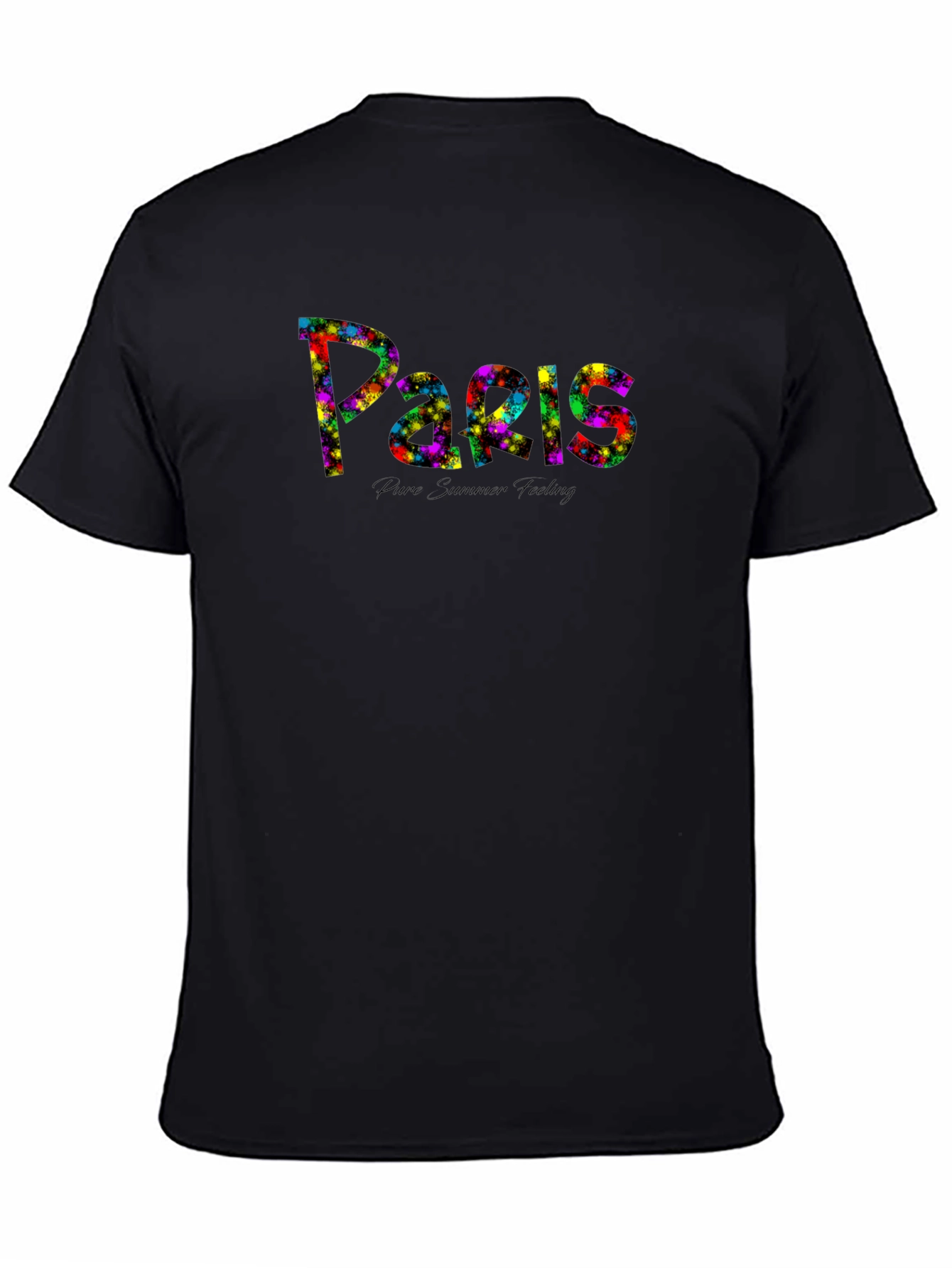 Paris Summer Feeling Black T-Shirt - 4