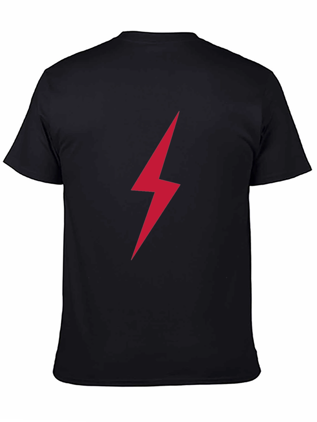 Black Red Lightning Bolt Graphic T-Shirt view 4