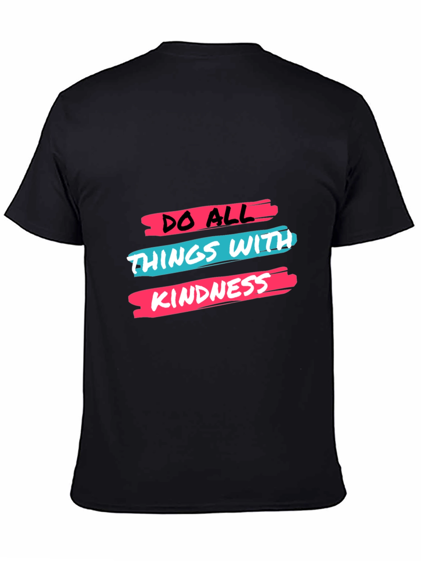 Black Kindness Graphic Tee - Black Unisex T-Shirt view 4