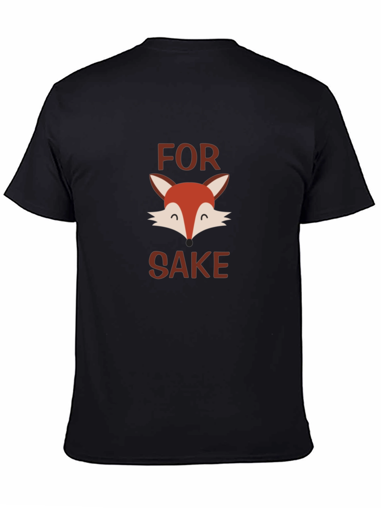 Black Funny "For Fox Sake" Graphic Tee view 4