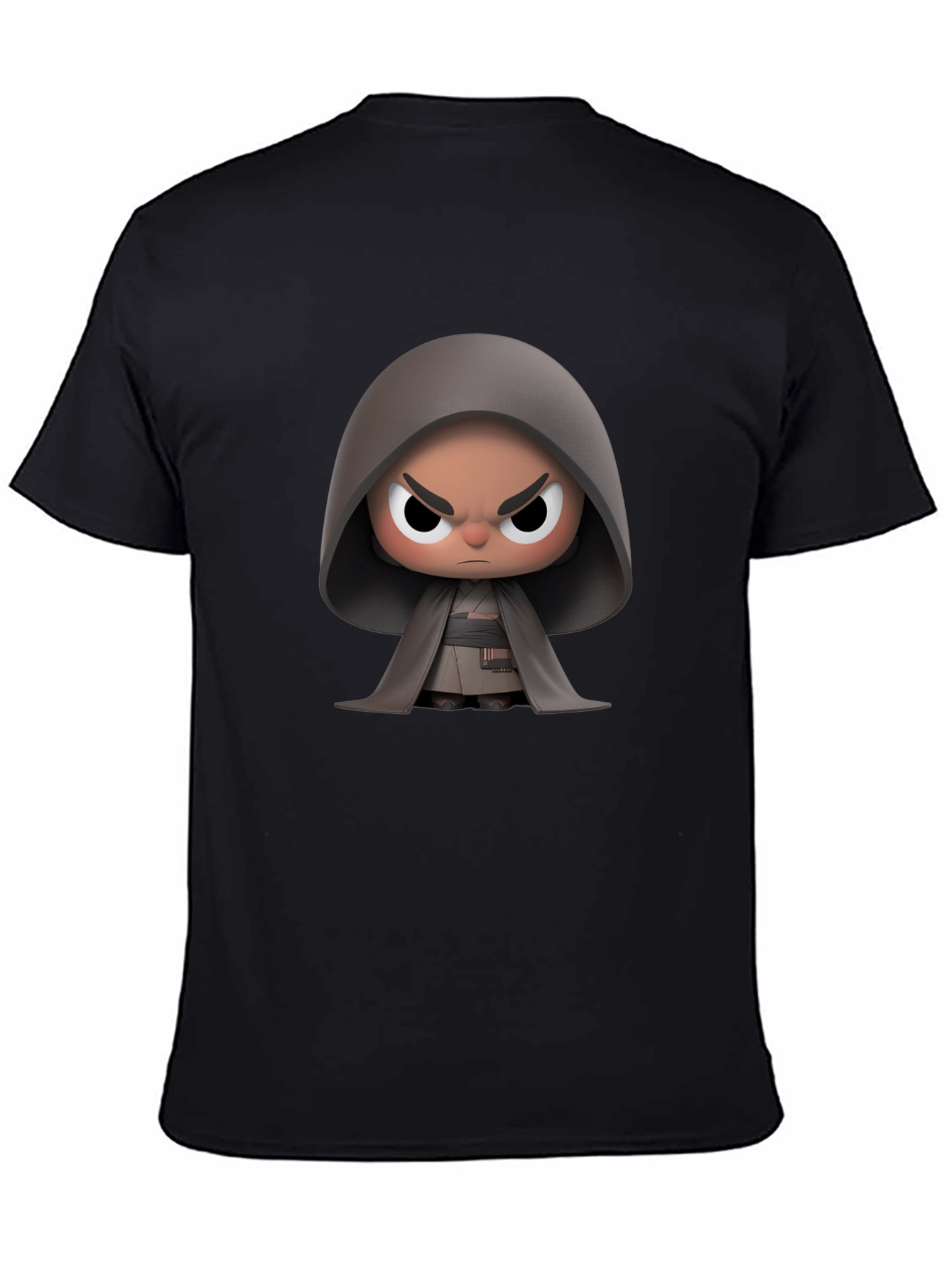 Black Dark Side Cartoon Graphic Tee view 4