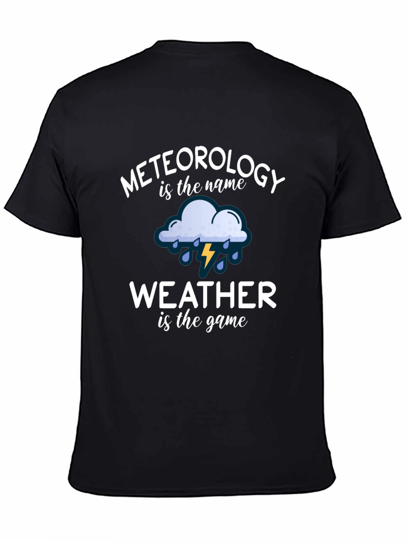 Black Meteorology Weather Graphic Novelty Tee view 4