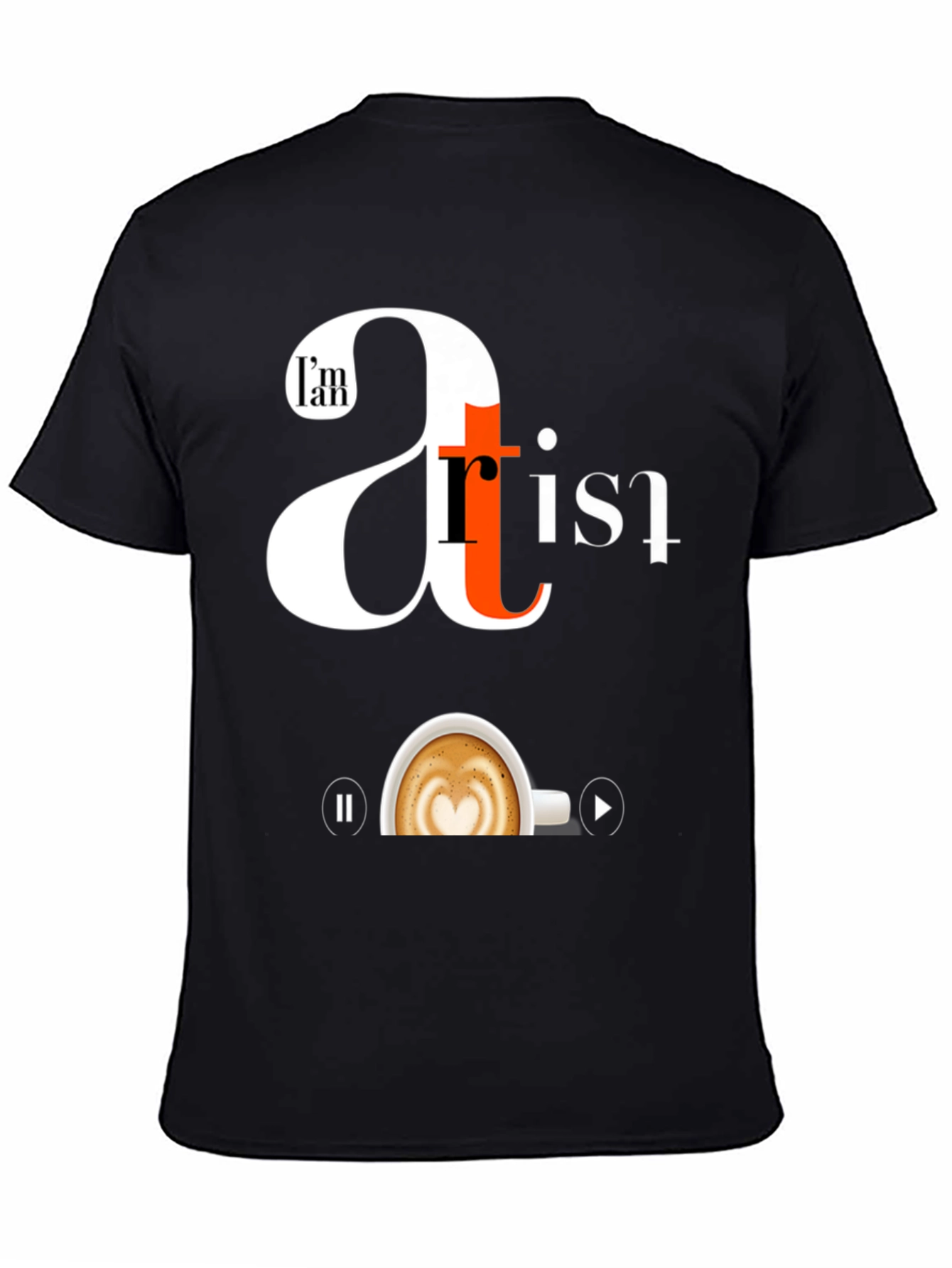 Black I'm An Artist Black Graphic Tee view 4