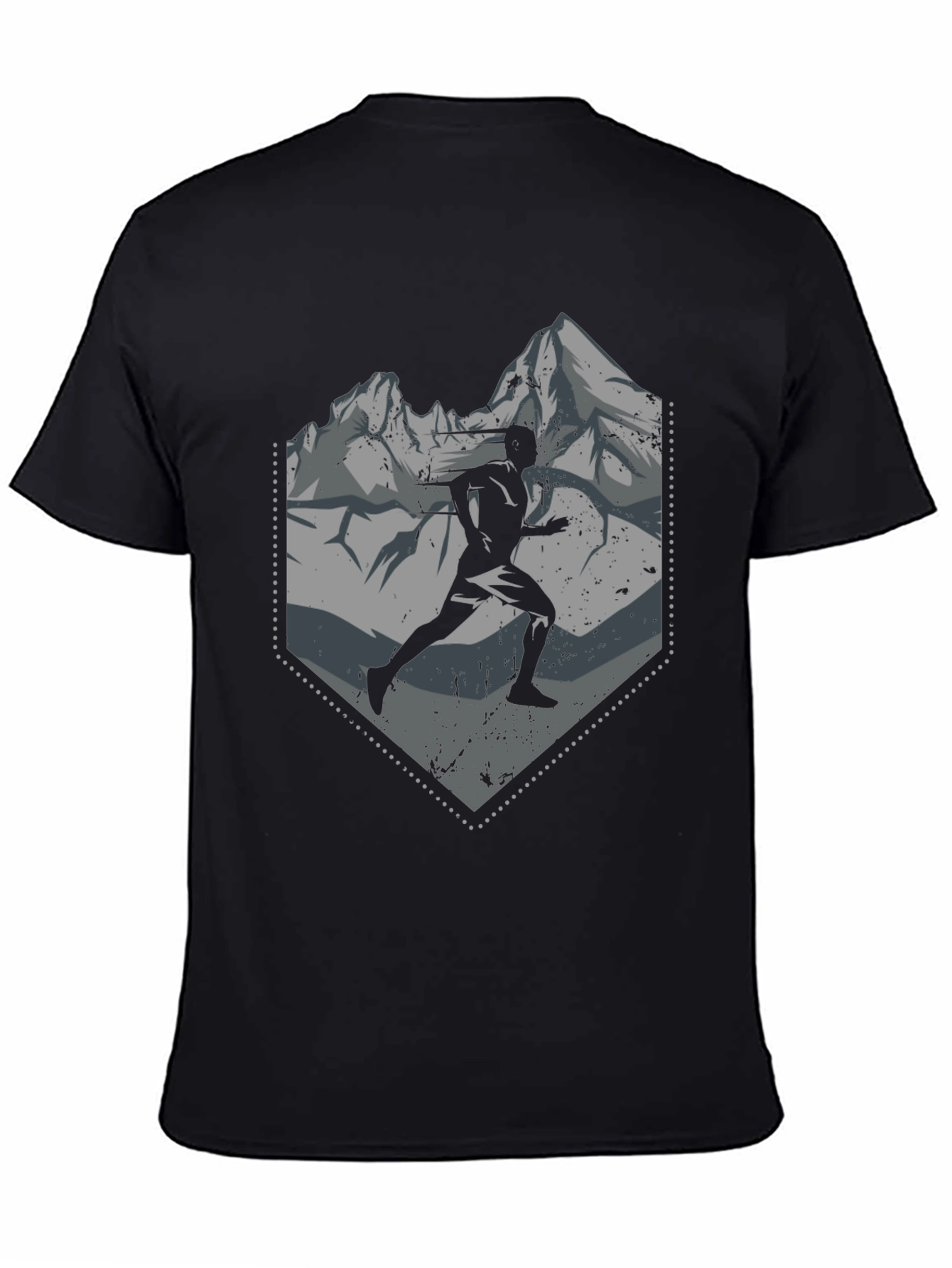 Black Mountain Runner Graphic Tee - Black view 4