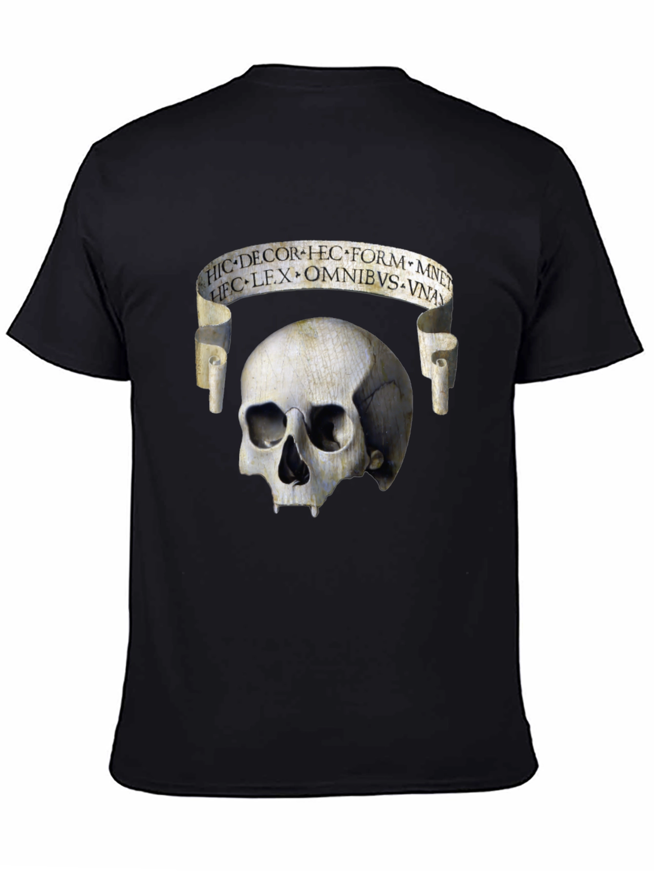 Black Skull & Scroll Graphic Tee - Memento Mori Fashion view 4