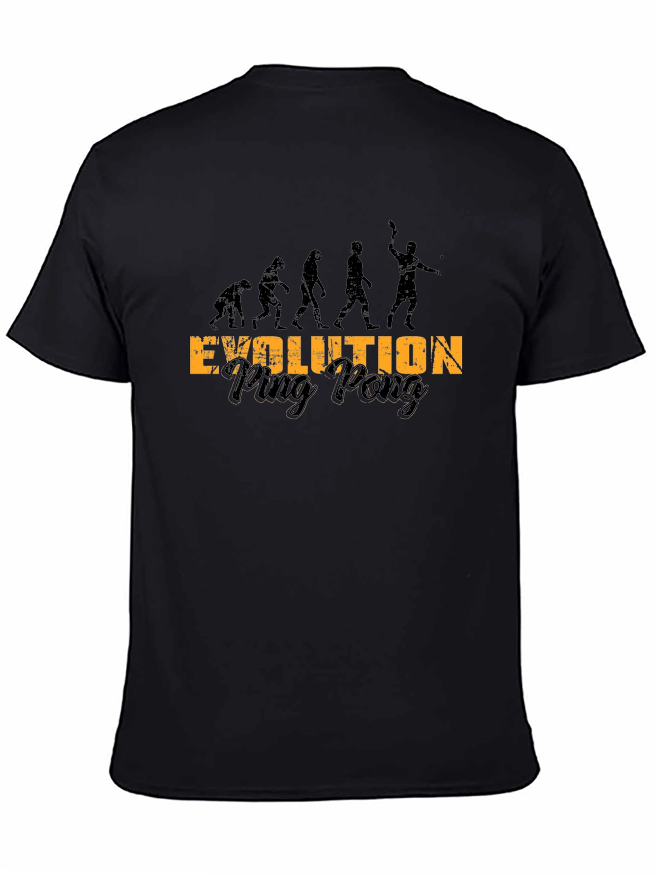 Black Evolution of Ping Pong T-Shirt view 4