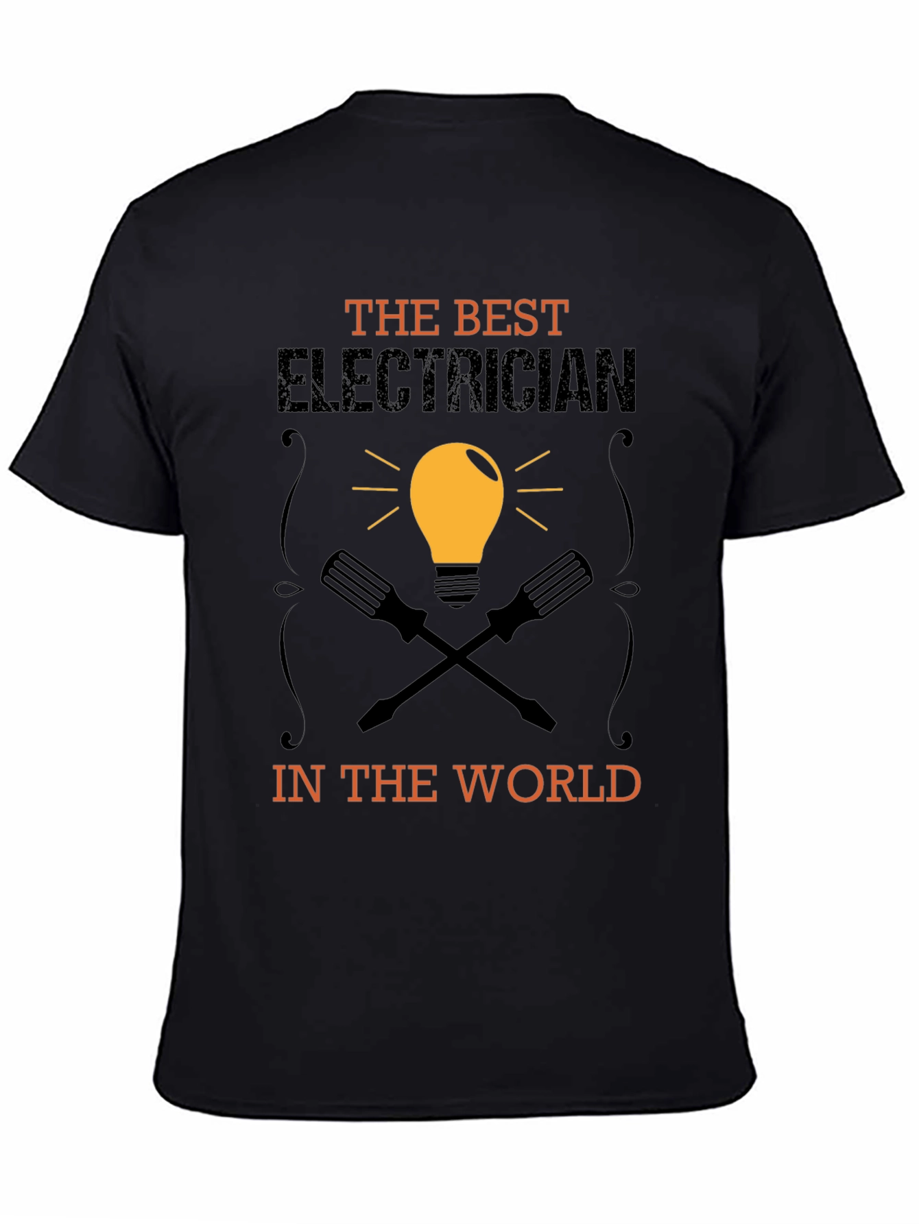 Black Best Electrician T-Shirt - Funny Electrician Gift view 4
