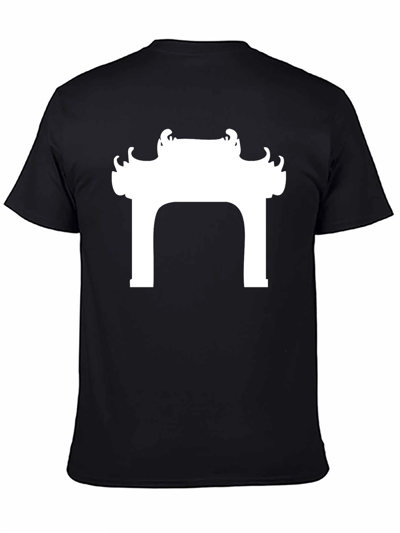 Black Black T-Shirt with Asian Arch Graphic view 4