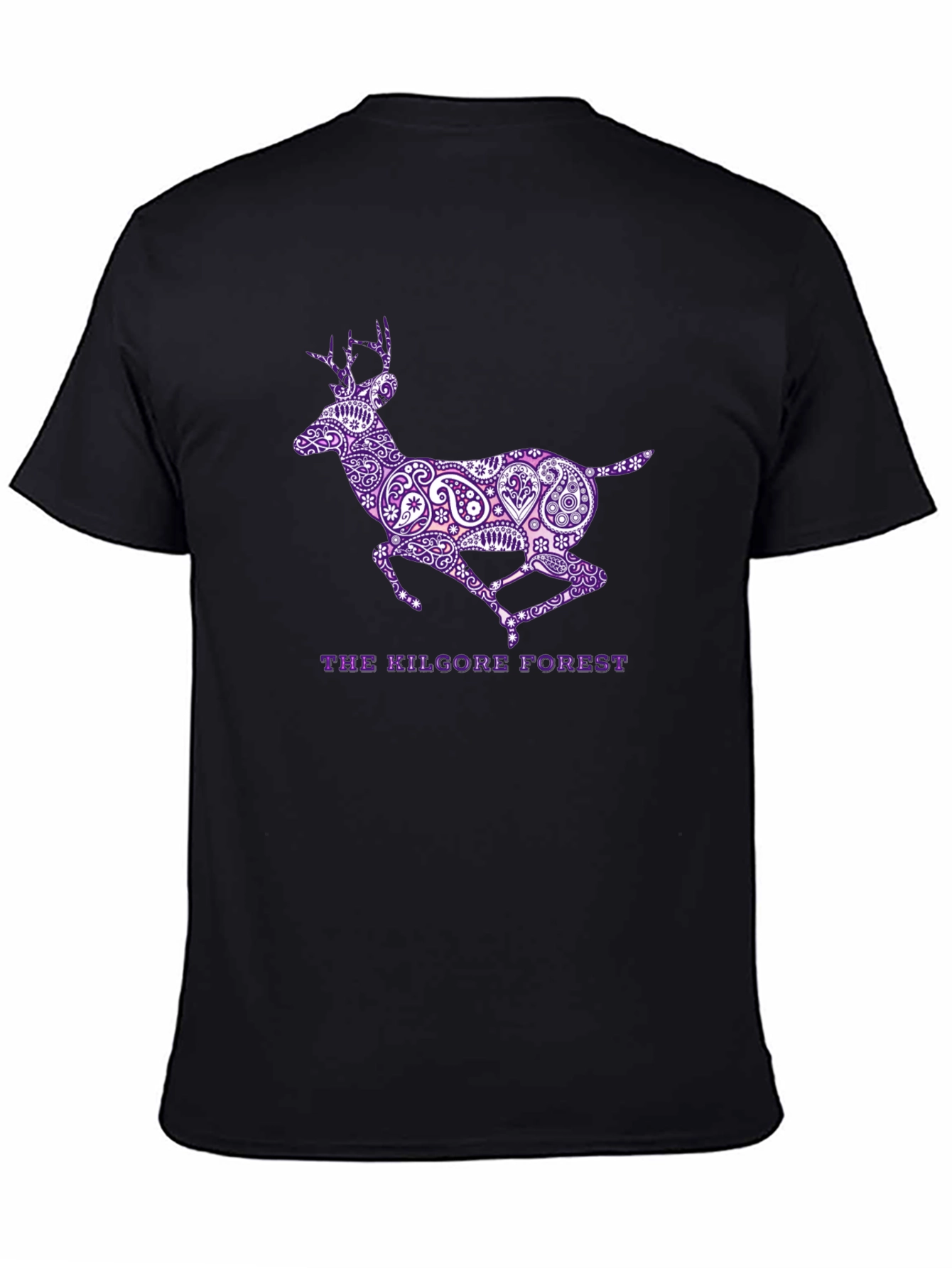 Black The Kilgore Forest Deer Graphic T-Shirt view 4