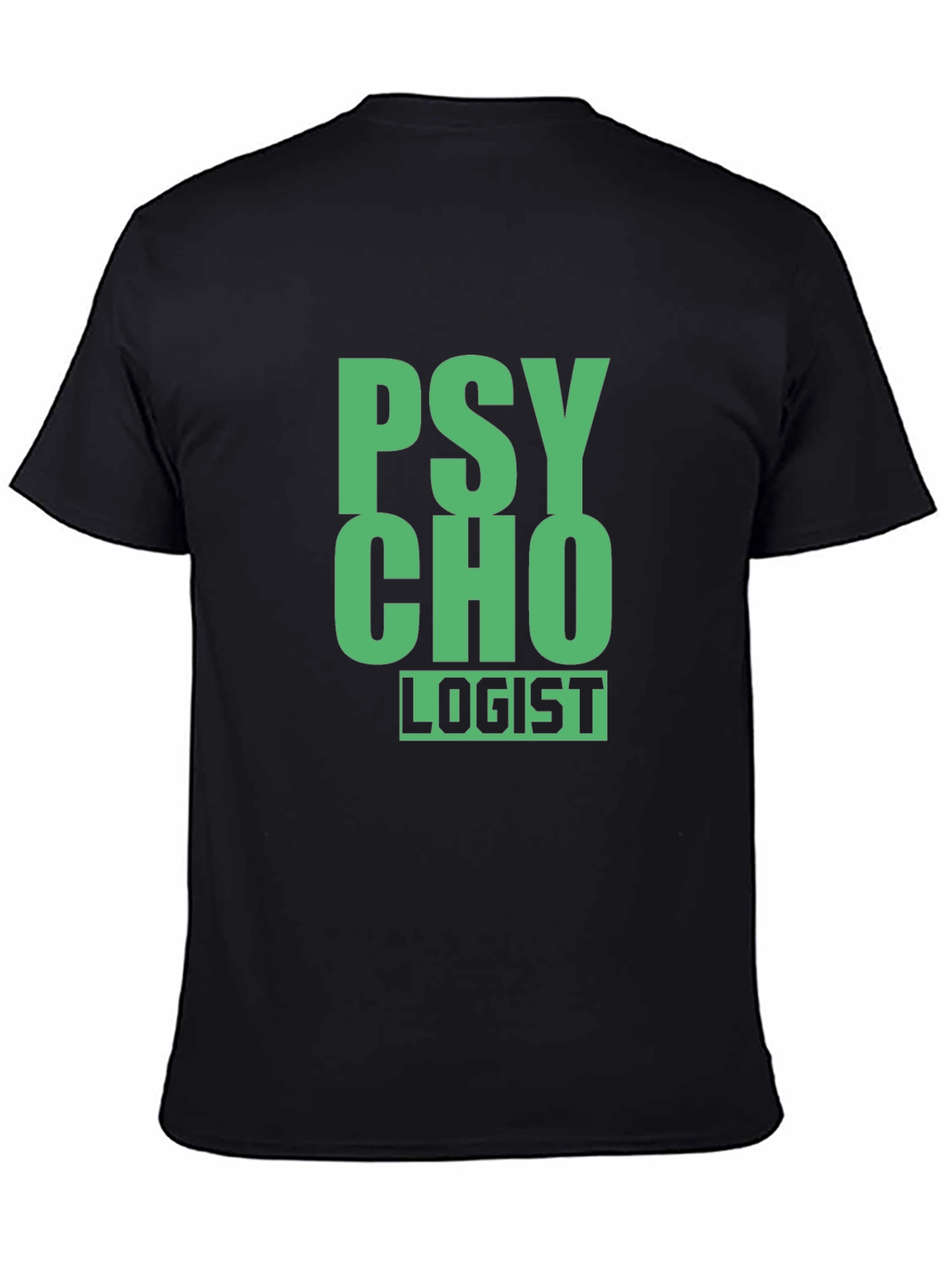 Black Psycho-Logist Graphic Tee - Black Cotton Blend view 4