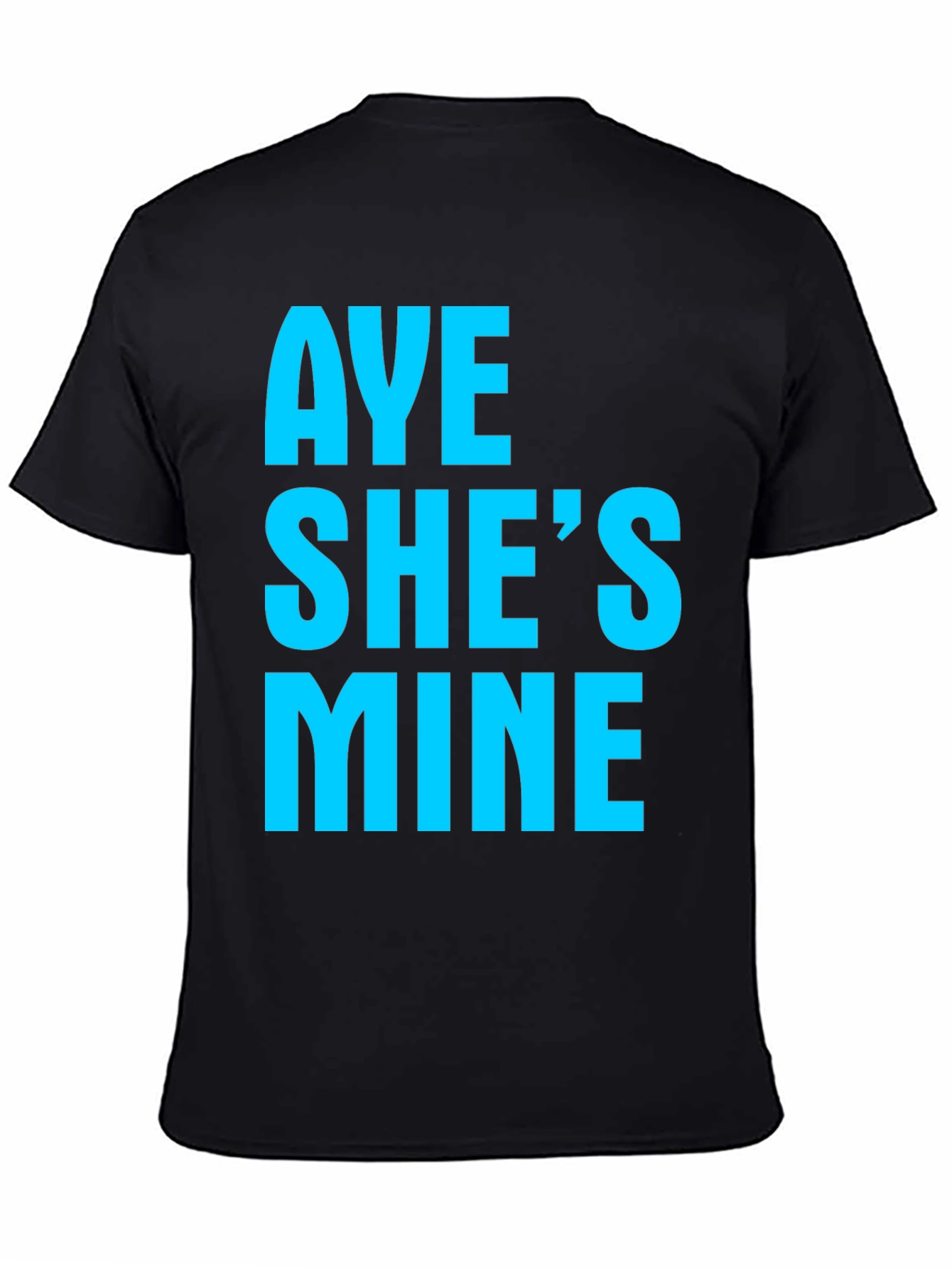Black Aye She's Mine Graphic Tee - Black view 4