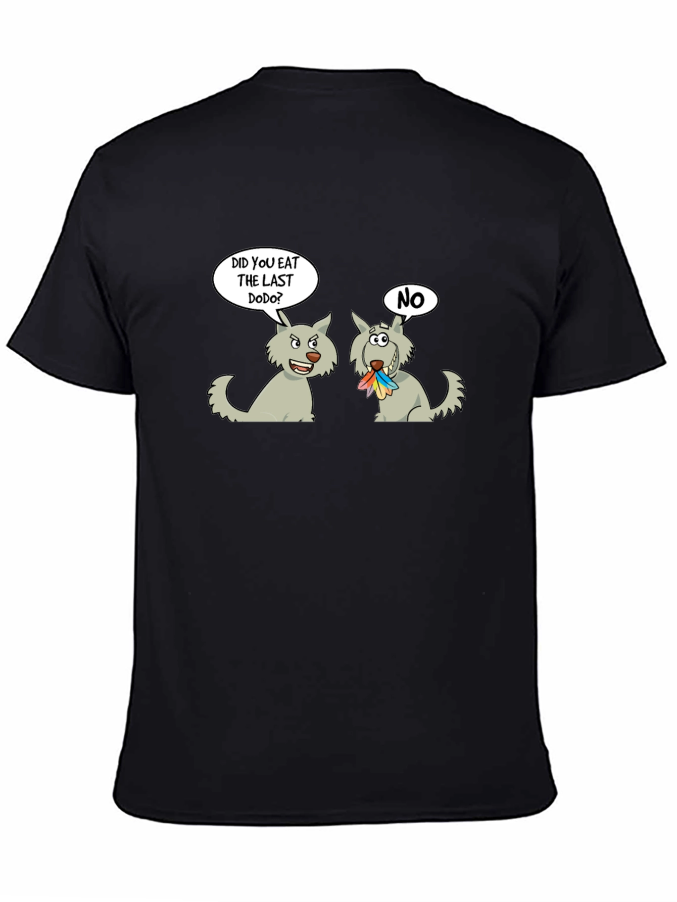 Black Funny Did You Eat the Last Dodo Black T-Shirt view 4
