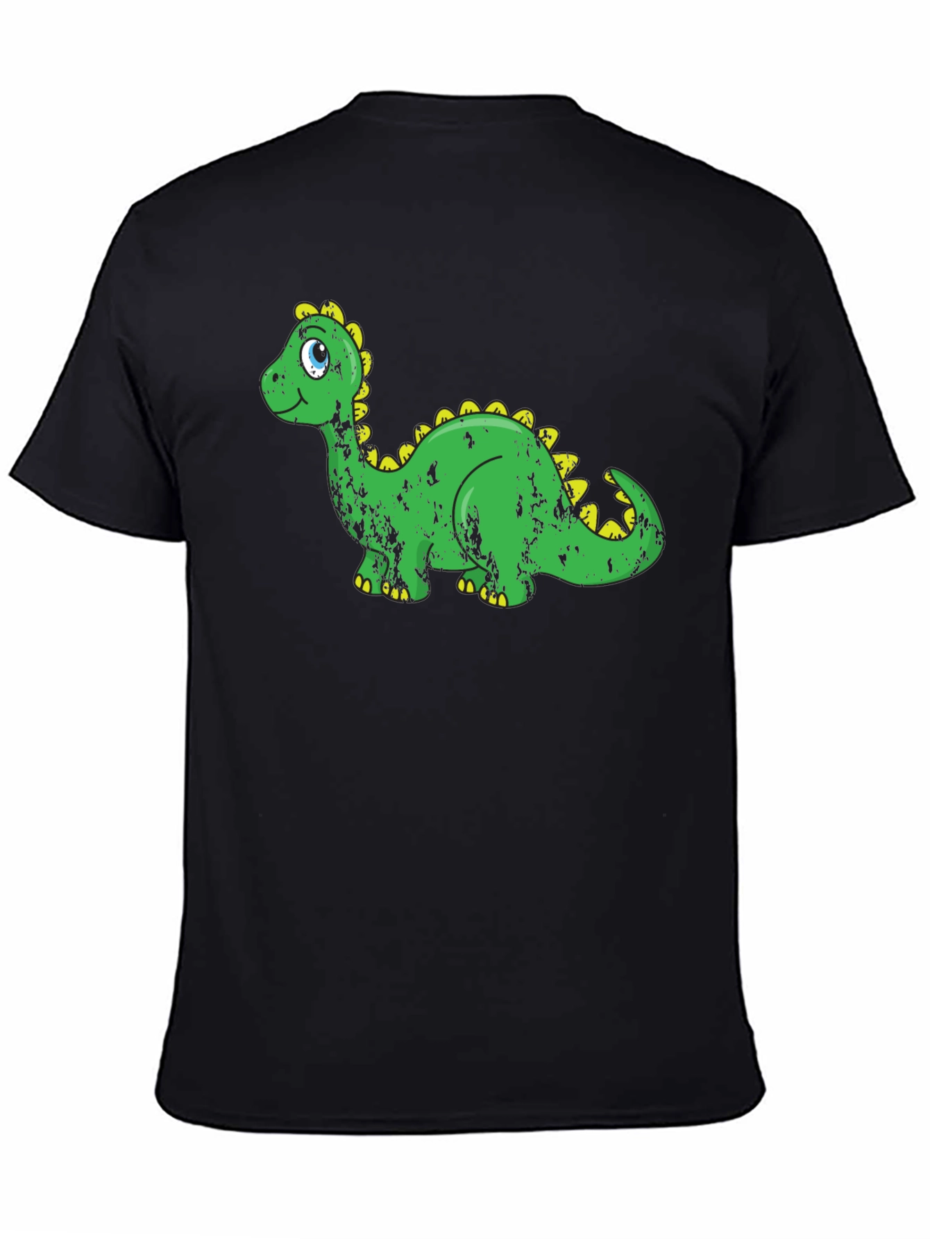 Black Cartoon Dinosaur Graphic Print T-Shirt view 4