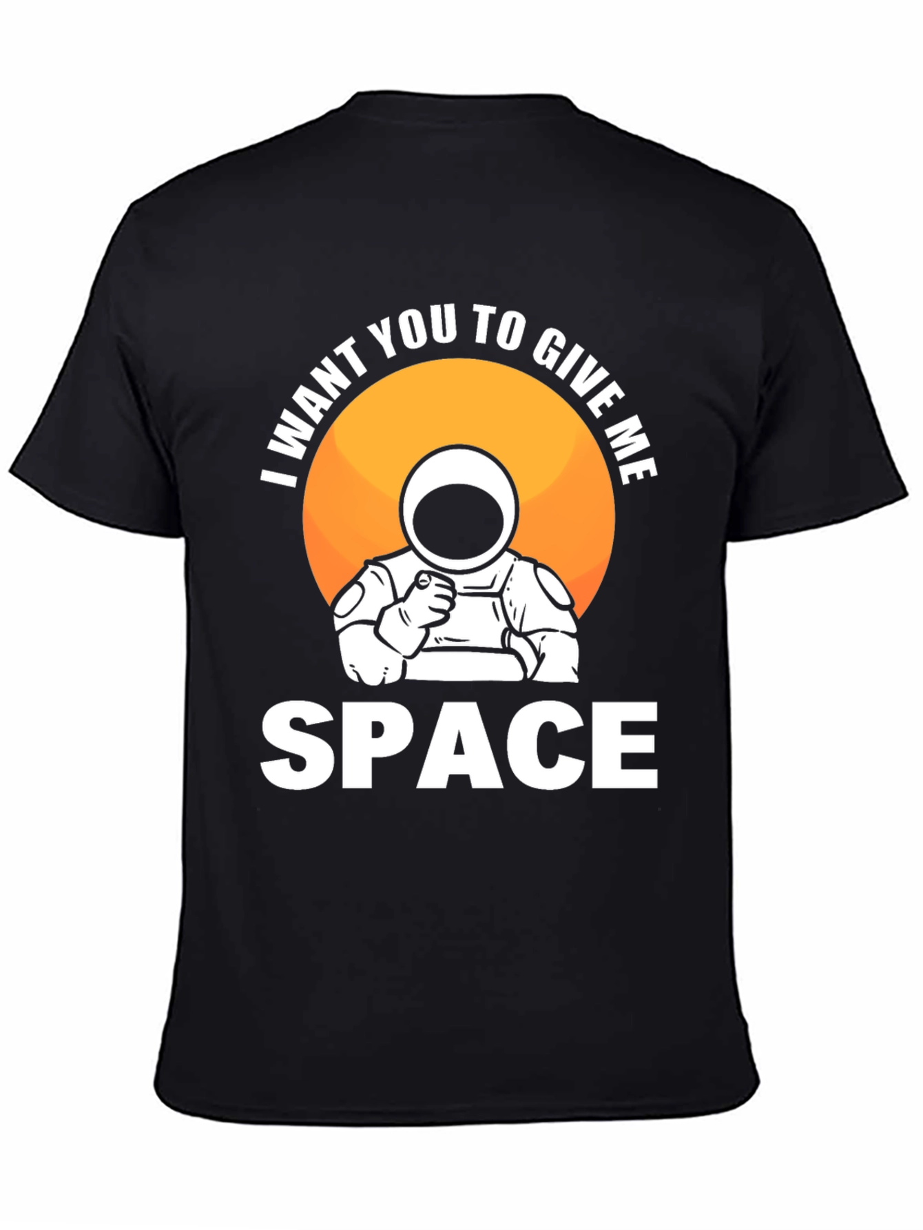 Black Give Me Space Astronaut Graphic Tee view 4