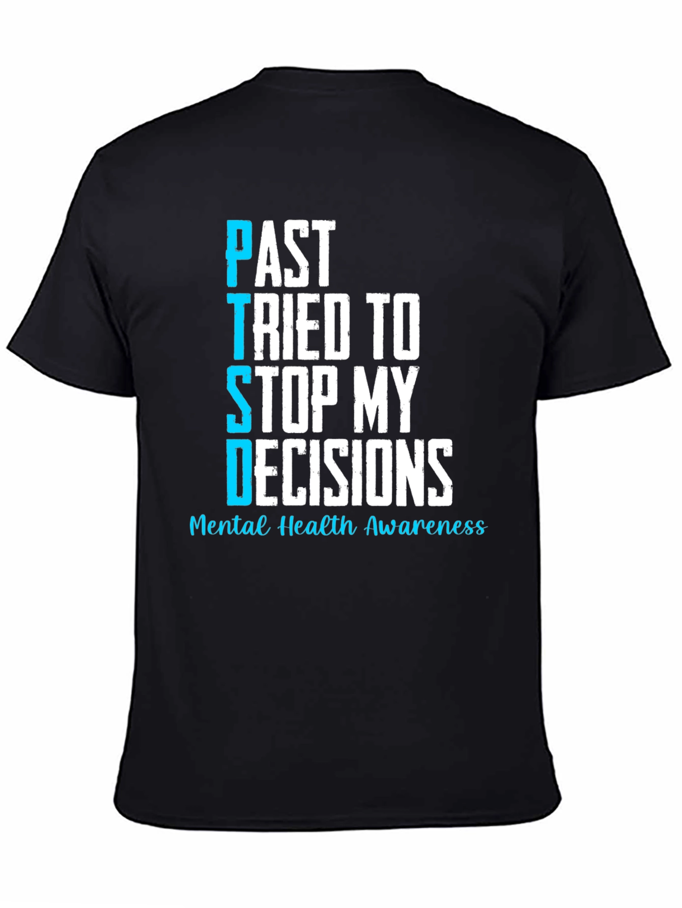 Black Mental Health Awareness PTSD T-Shirt view 4