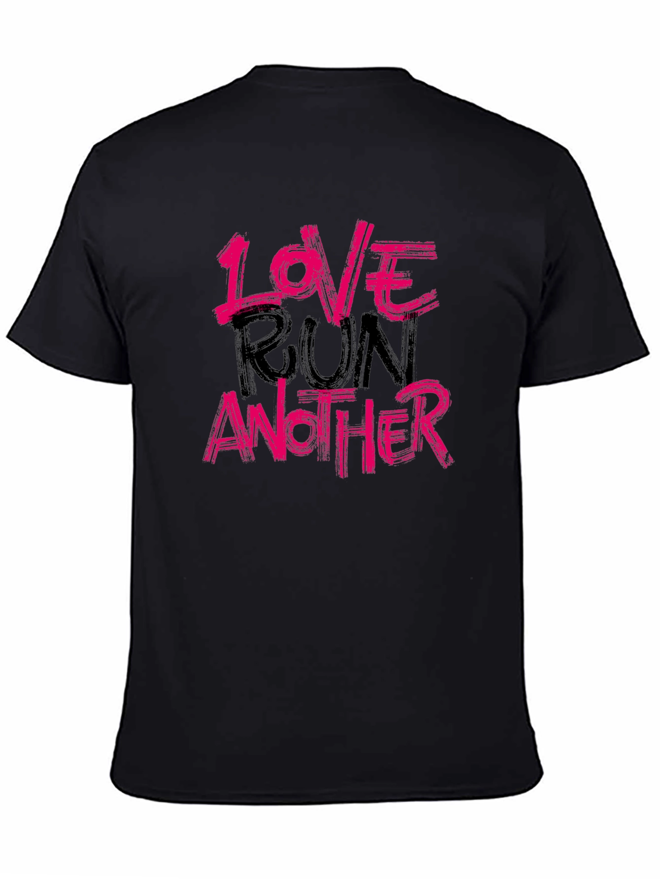Black Love Run Another Graphic Tee - Soft Cotton Blend view 4