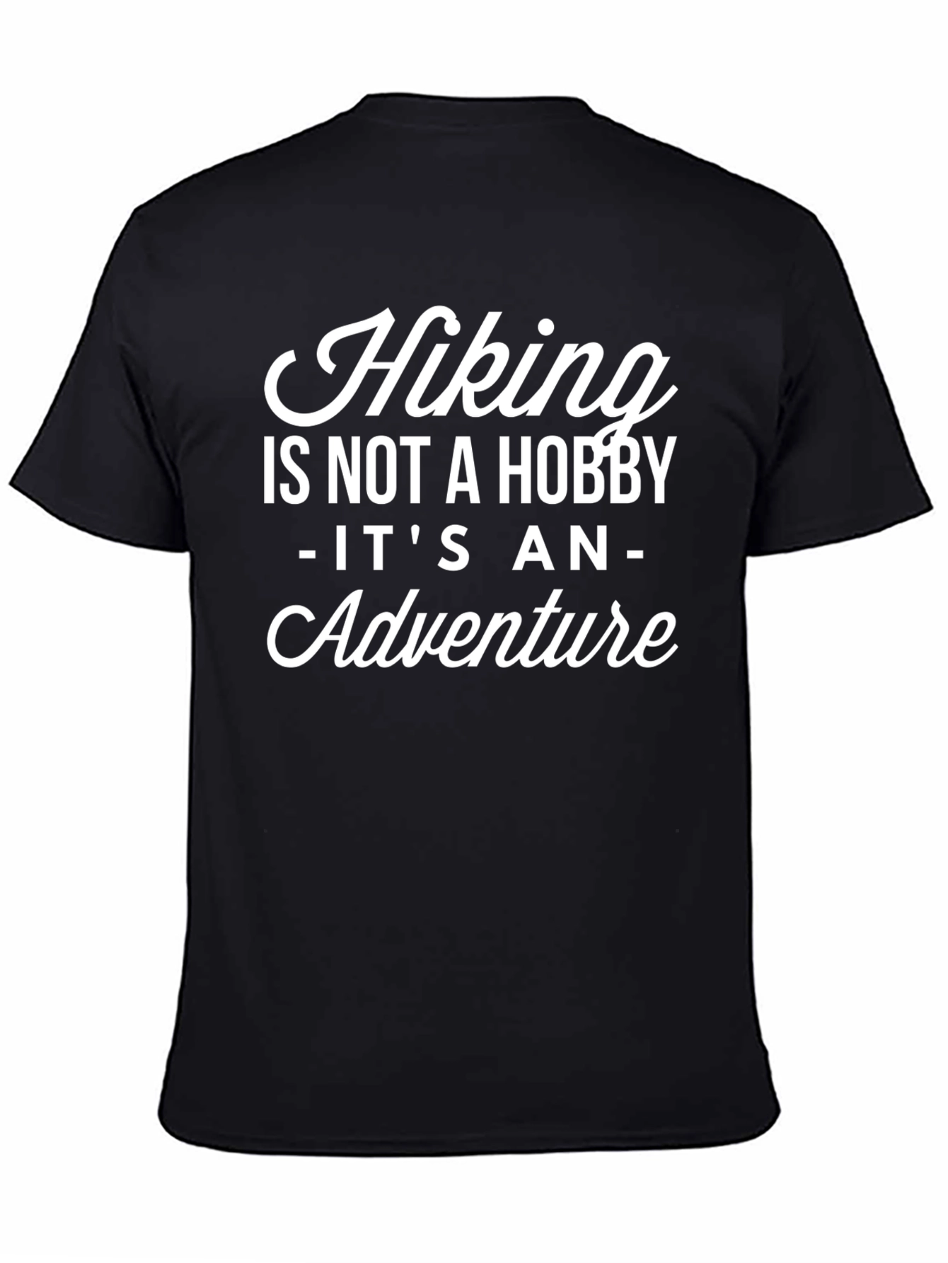 Black Hiking Adventure Black Graphic Tee view 4