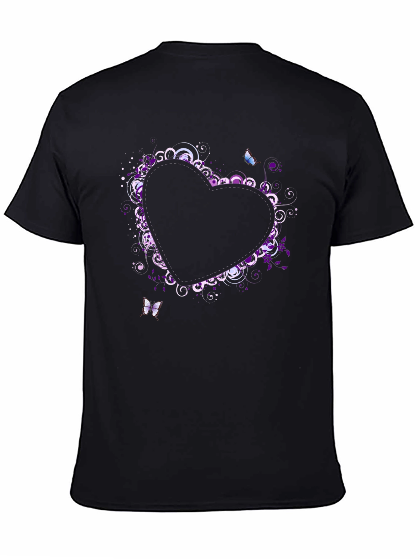 Black Heart Butterfly Graphic T-Shirt view 4