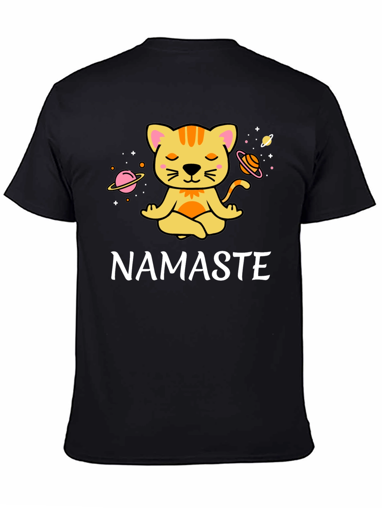 Namaste Cat Yoga T-Shirt - Meditating Kitten Tee - 4