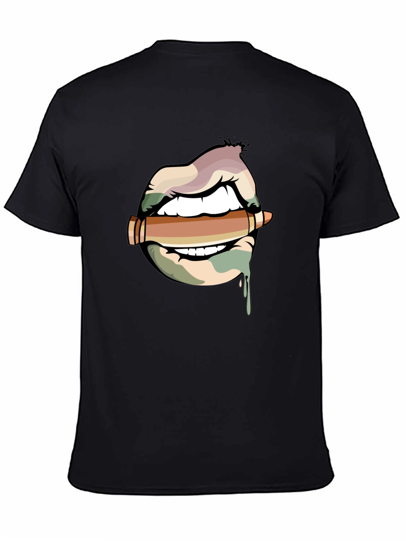 Lips and Bullet Graphic T-Shirt - 4