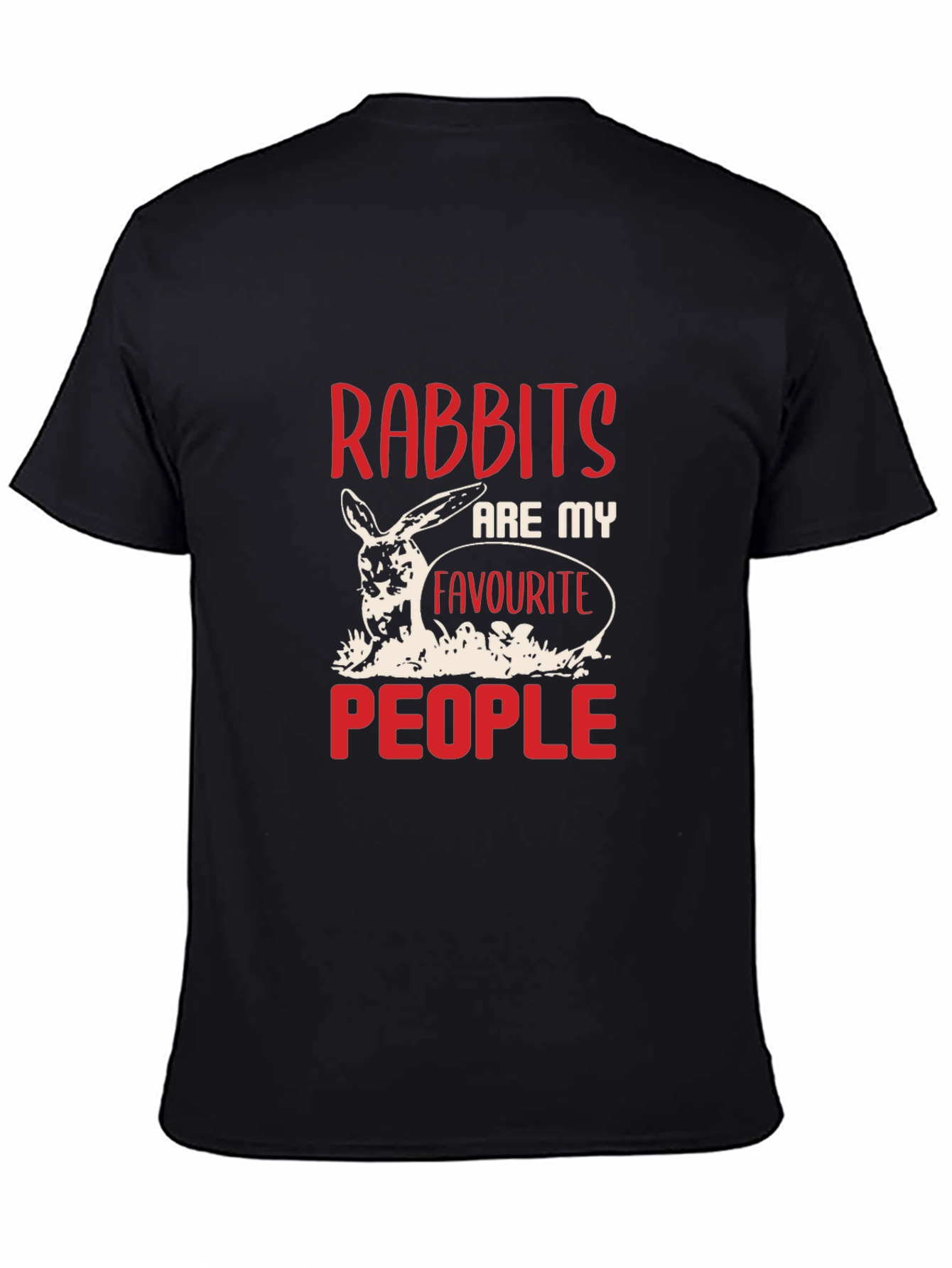Black Rabbits Are My Favorite People T-Shirt view 4