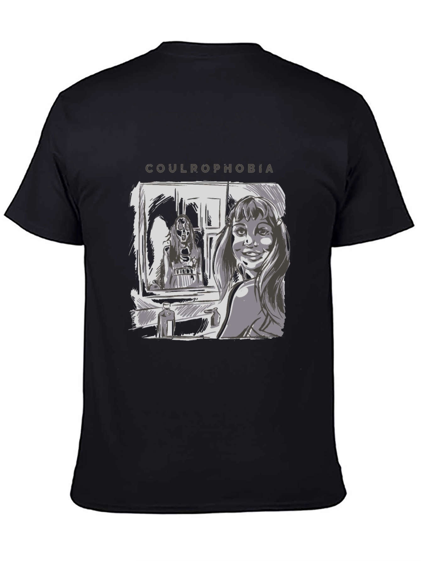 Black Coulrophobia Horror T-Shirt view 4