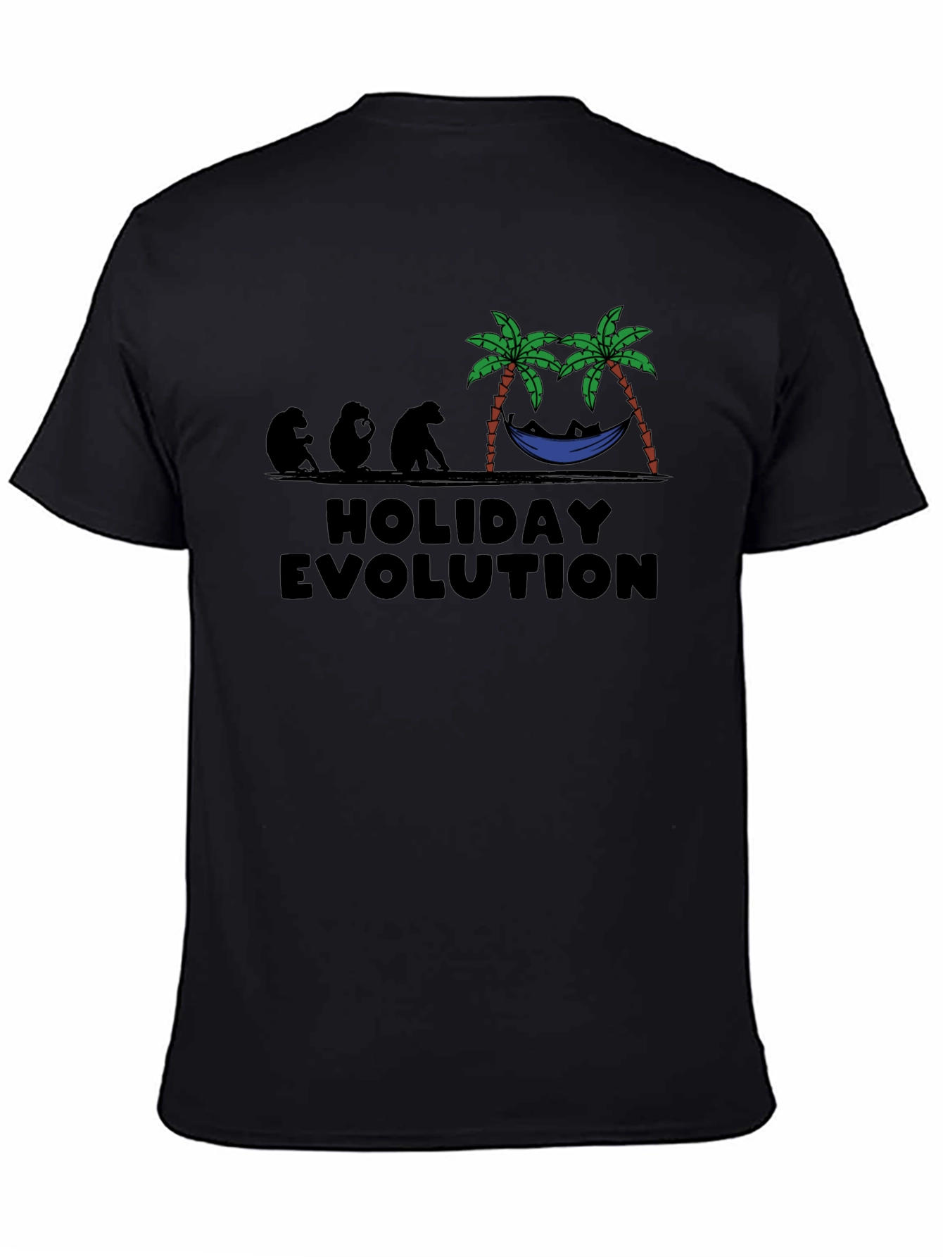 Black Holiday Evolution Graphic Tee - Relaxed Vacation Mode view 4