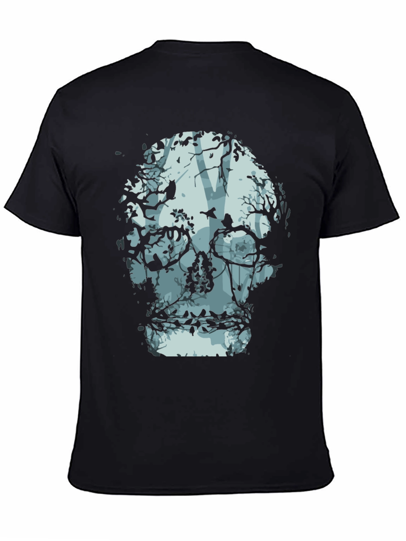 Black Skull Tree Graphic Tee - Nature Inspired Fashion view 4