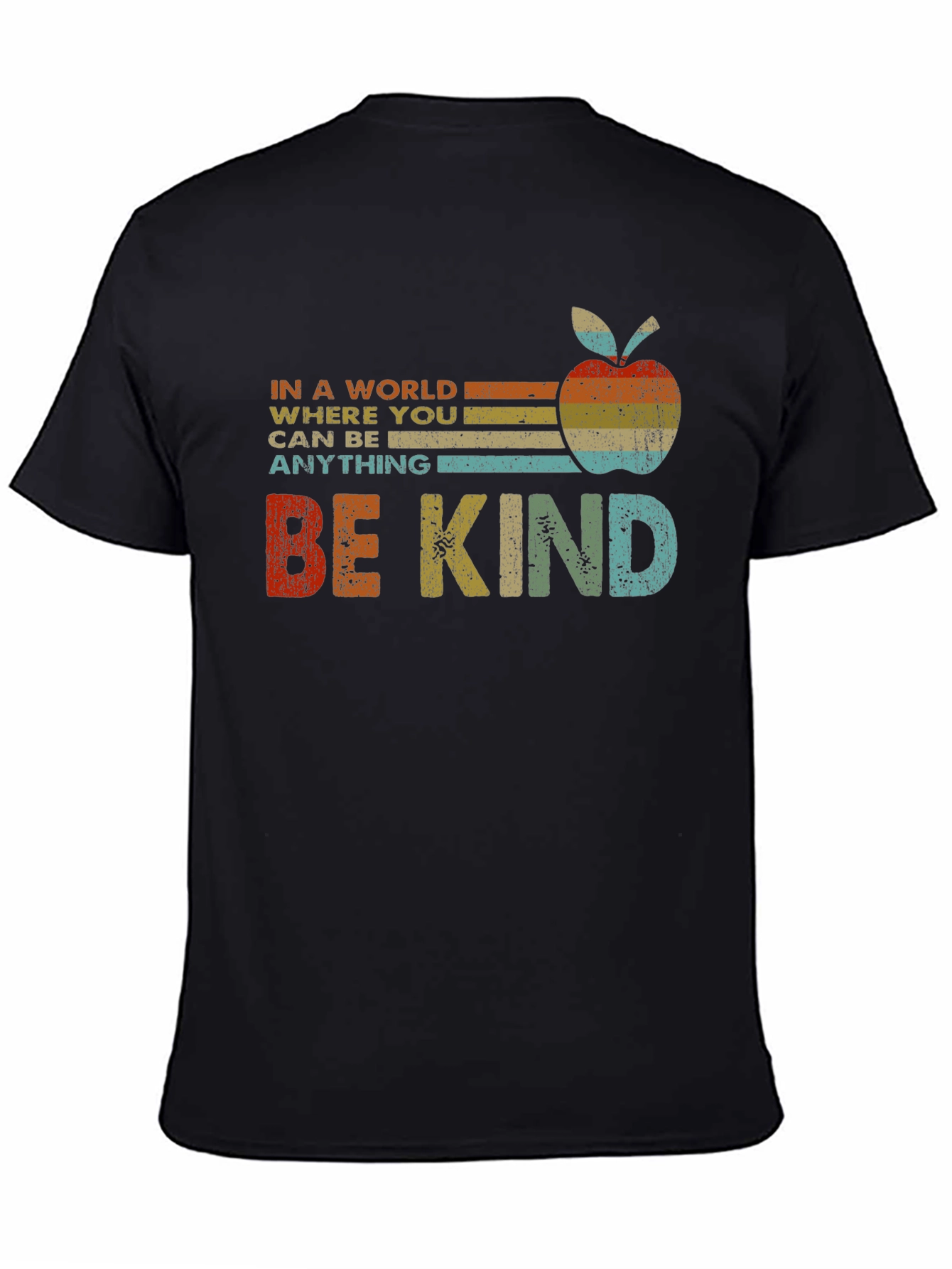 Black Be Kind Apple Graphic Tee view 4