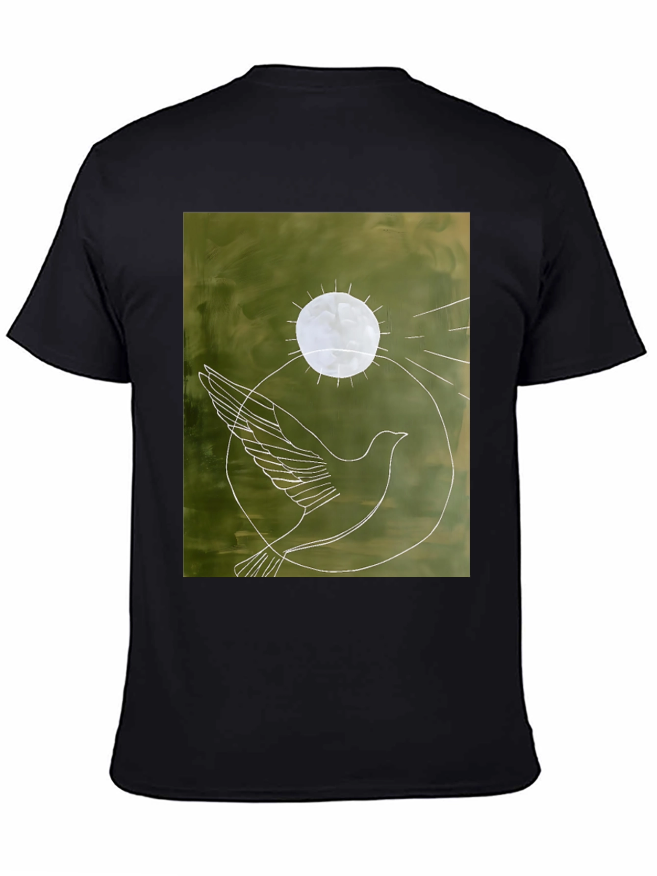 Black Dove Graphic Tee - Peace Symbol Shirt view 4