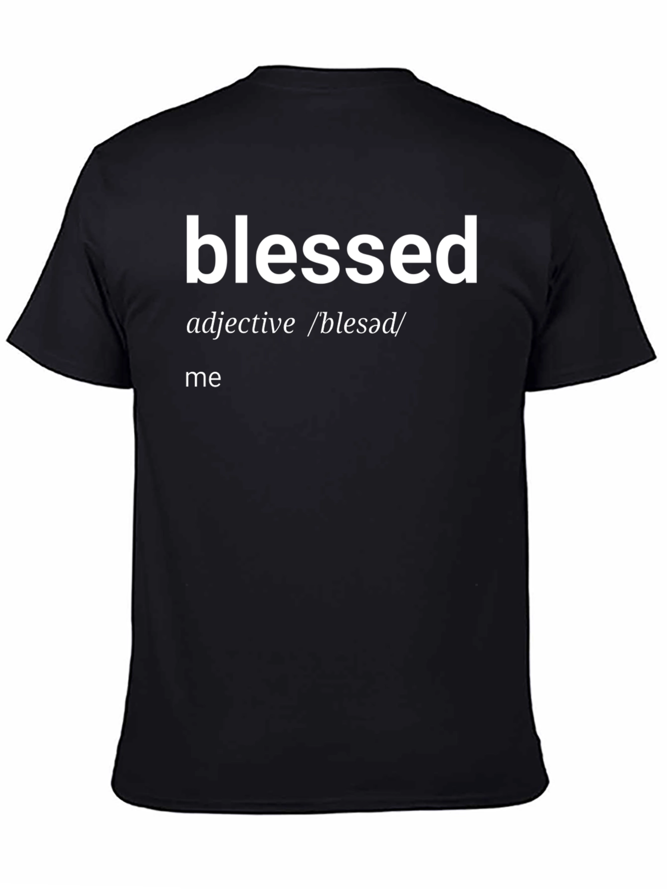 Black Blessed Definition T-Shirt - Comfortable & Stylish view 4