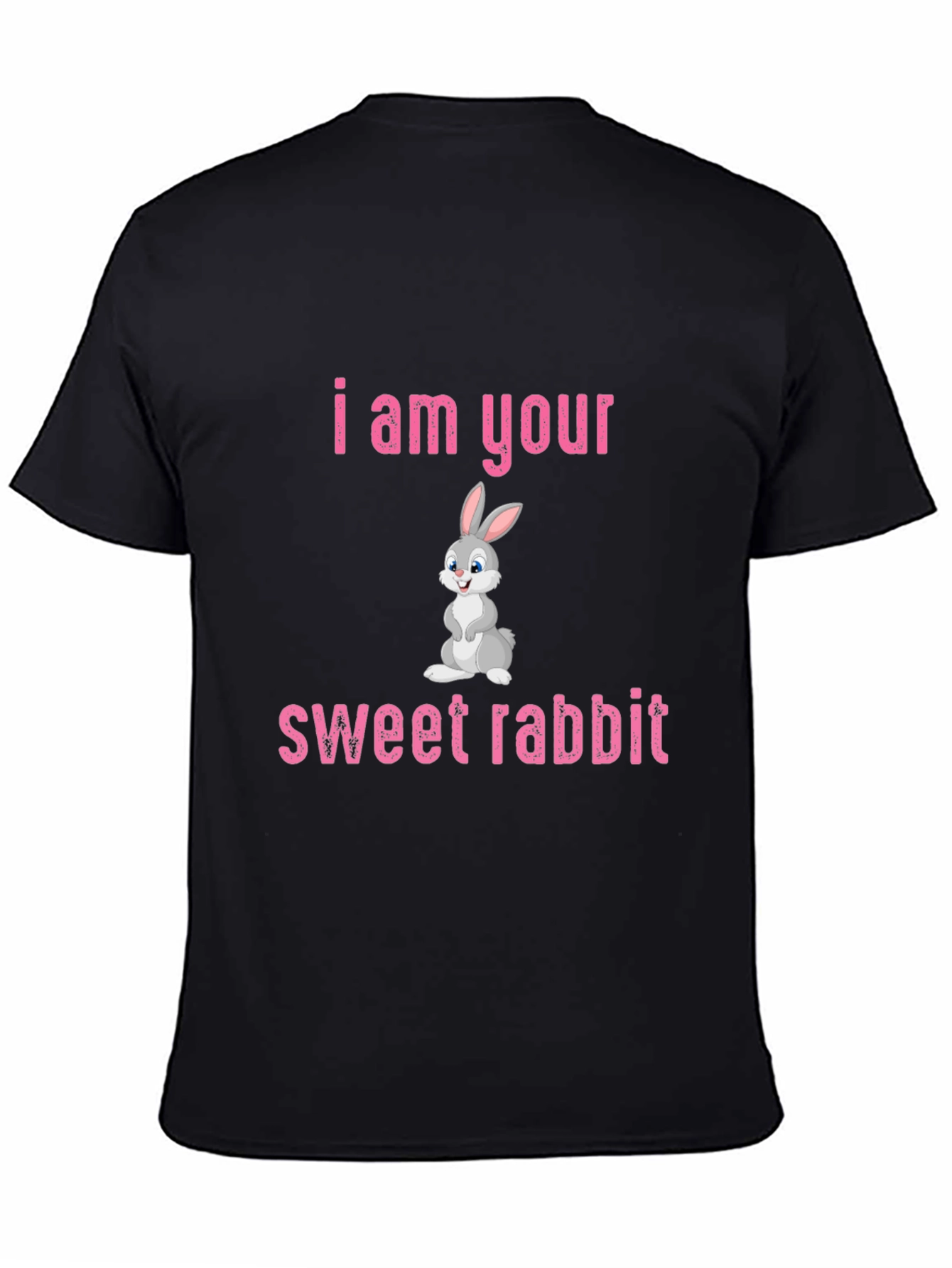 Black I am Your Sweet Rabbit Graphic T-Shirt view 4