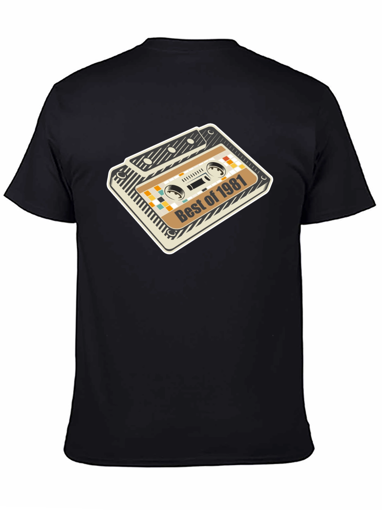 Black Best of 1981 Cassette Tape Graphic Tee view 4