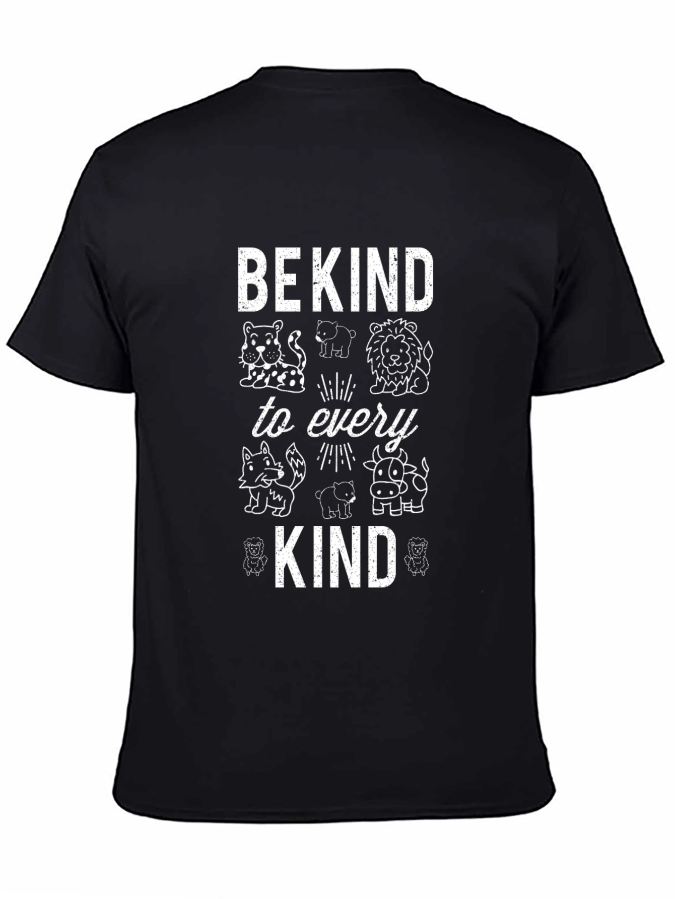 Black Be Kind To Every Kind Graphic T-Shirt view 4