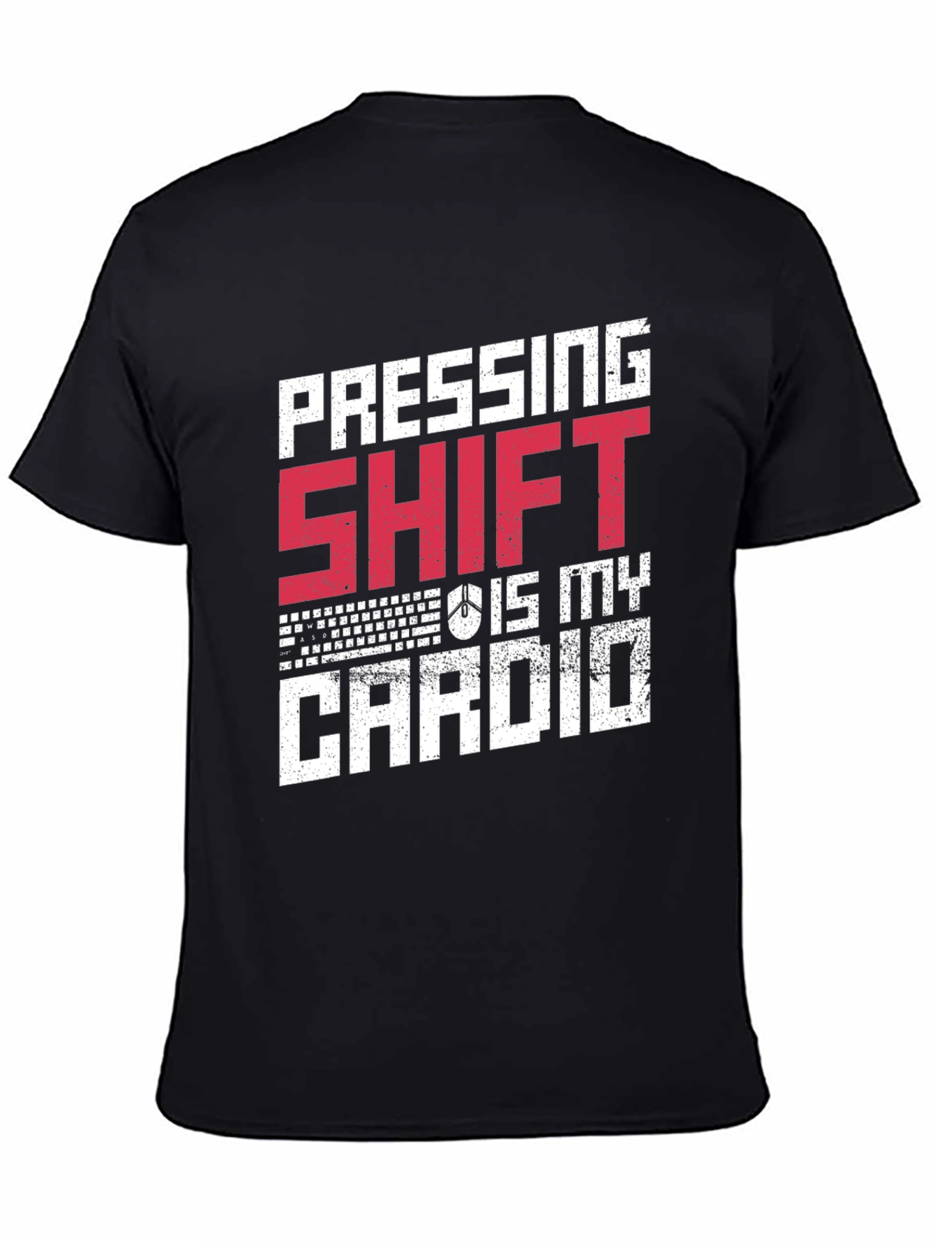 Black Pressing Shift is My Cardio Black T-Shirt view 4