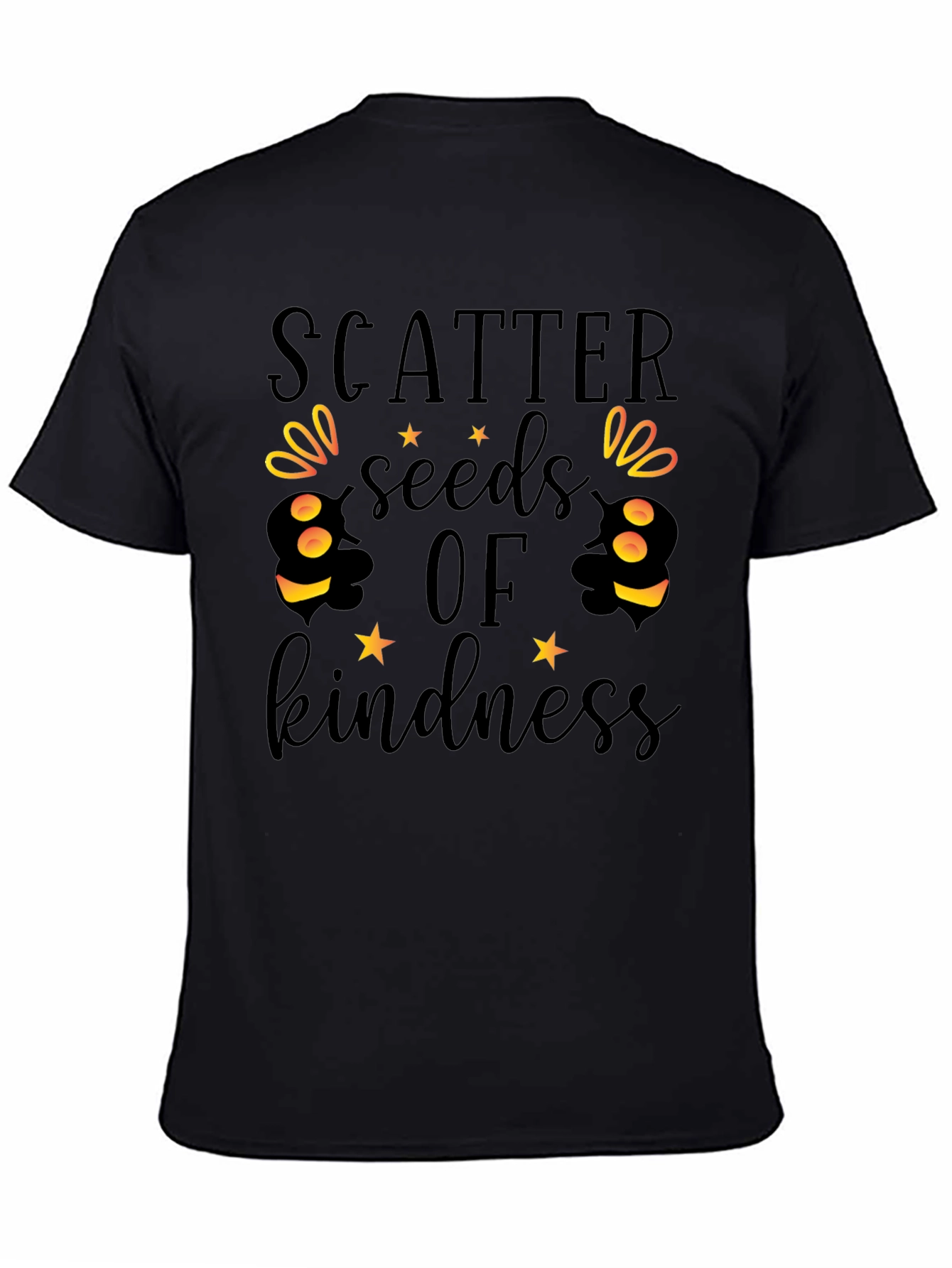 Black Scatter Seeds of Kindness Graphic Tee view 4